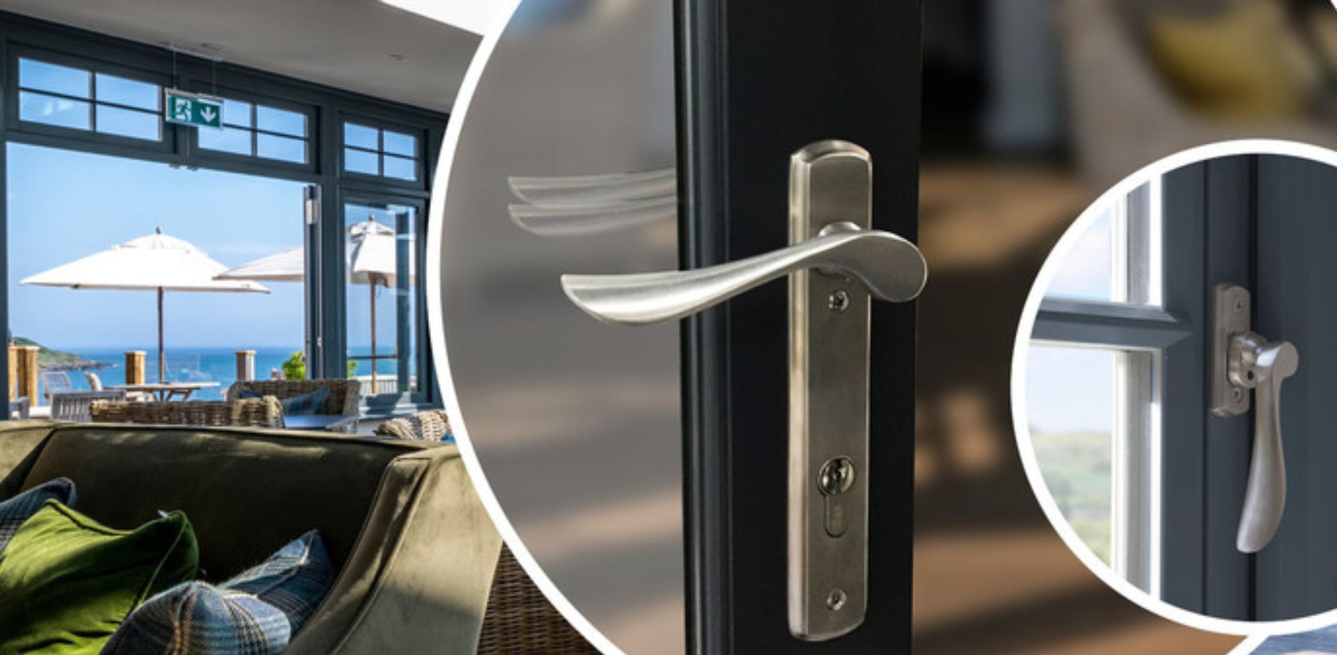Regent Door and Window Handles Feature at Carbis Bay Hotel Orangery