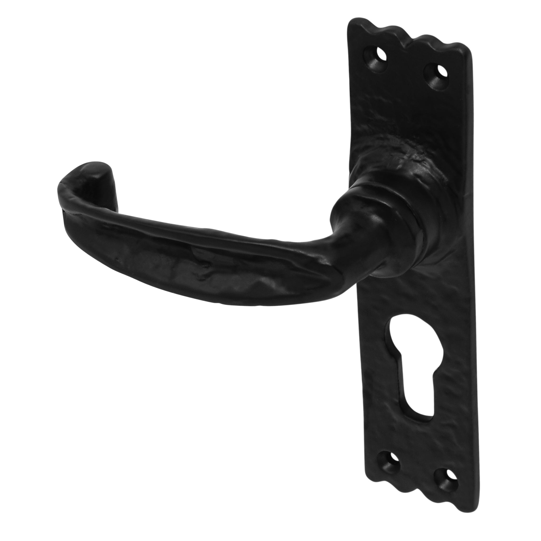 Antique Style Five Lever Door Handle | Heritage Black