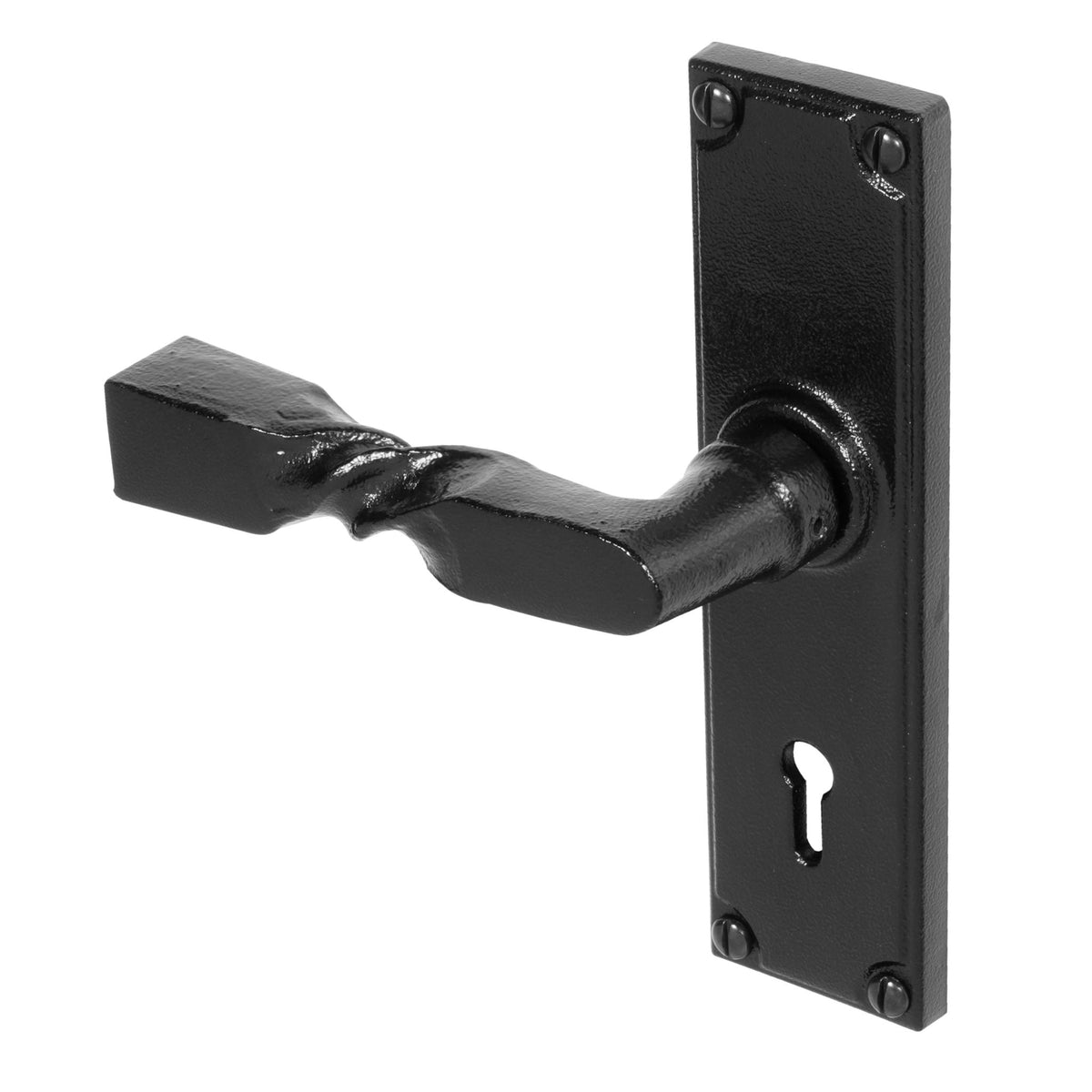 Barley Twist Five Lever Door Handle | Antique Black