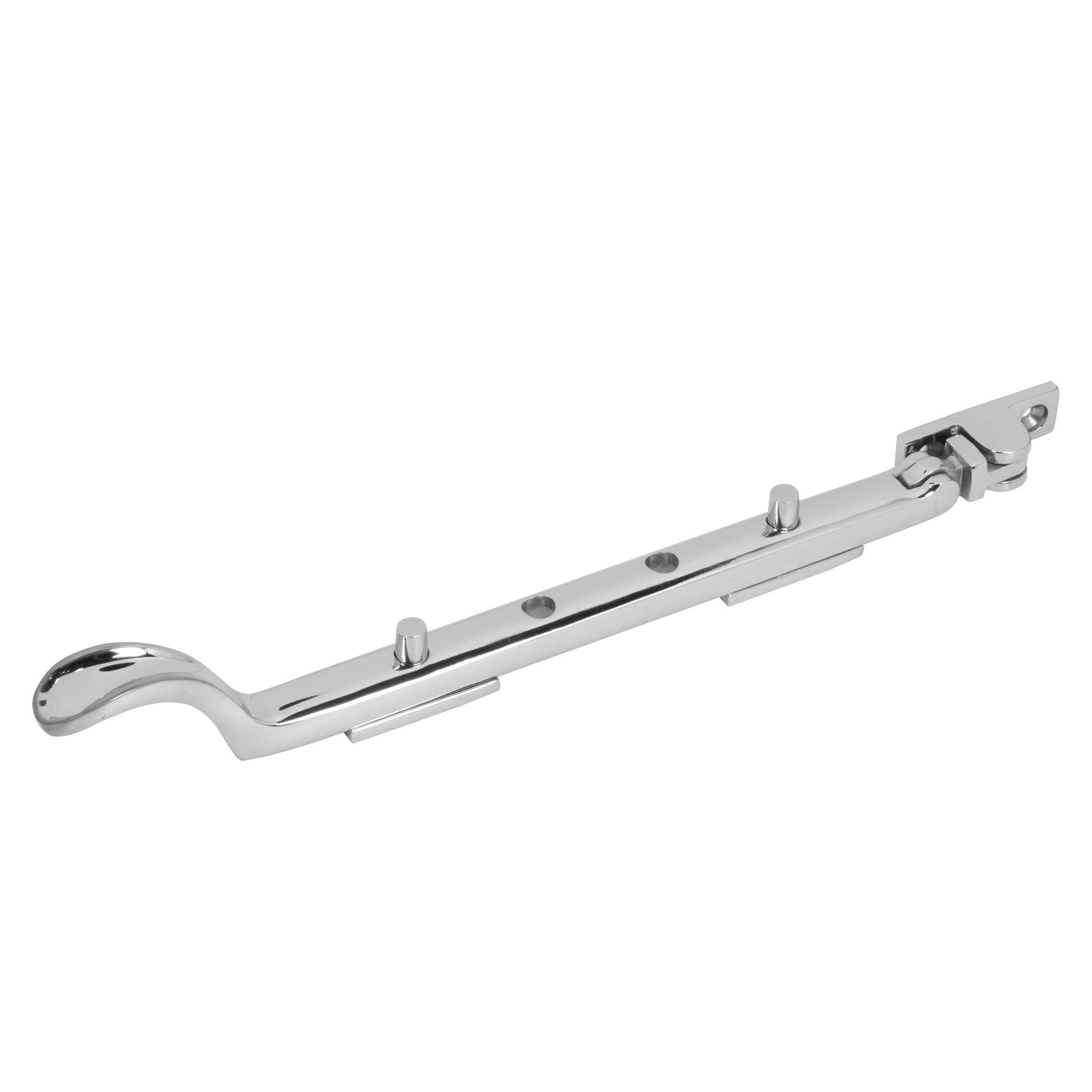 Traditional Spoon End Casement Stays | Polished Chrome