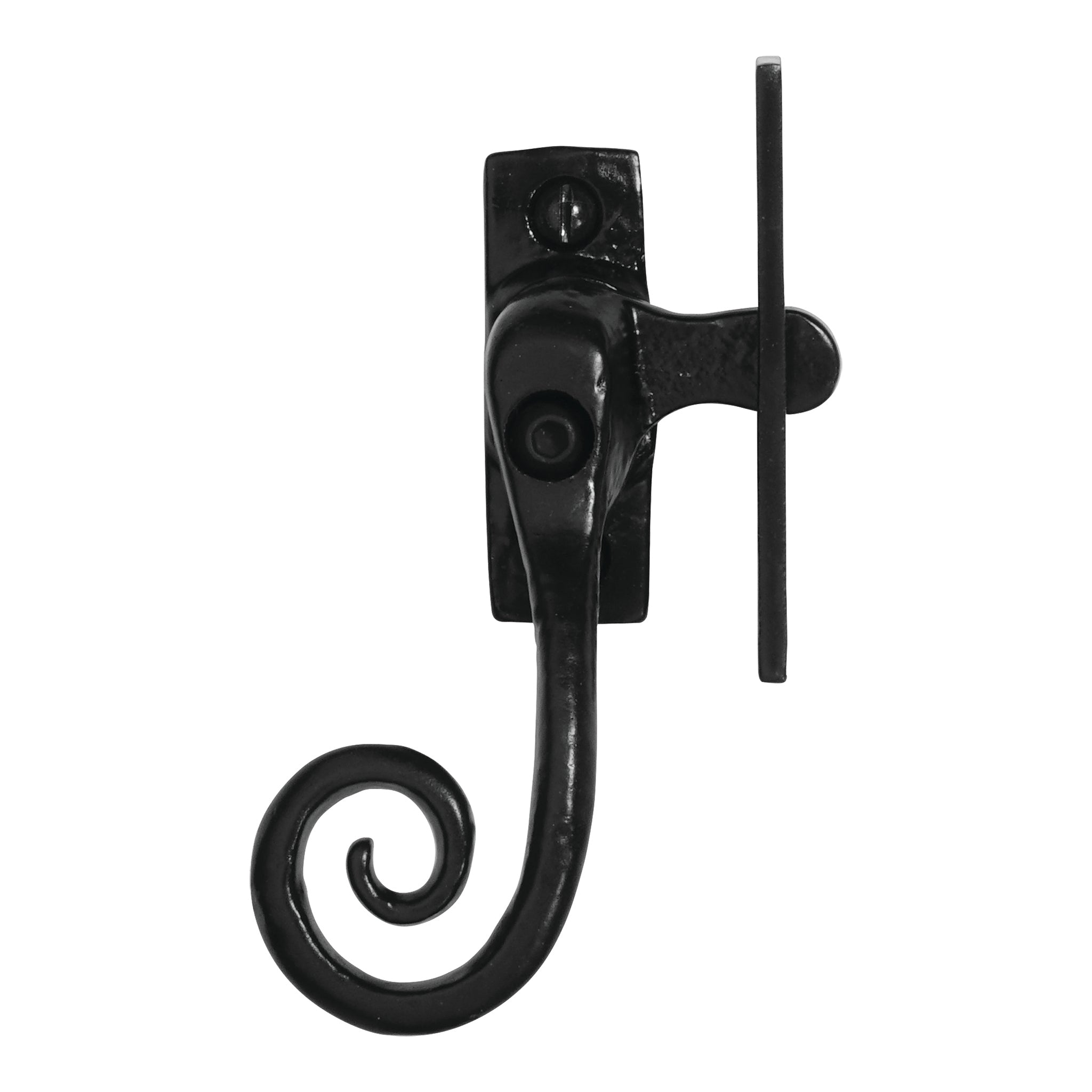 Antique Style Curly Tail Casement Fastener | Heritage Black