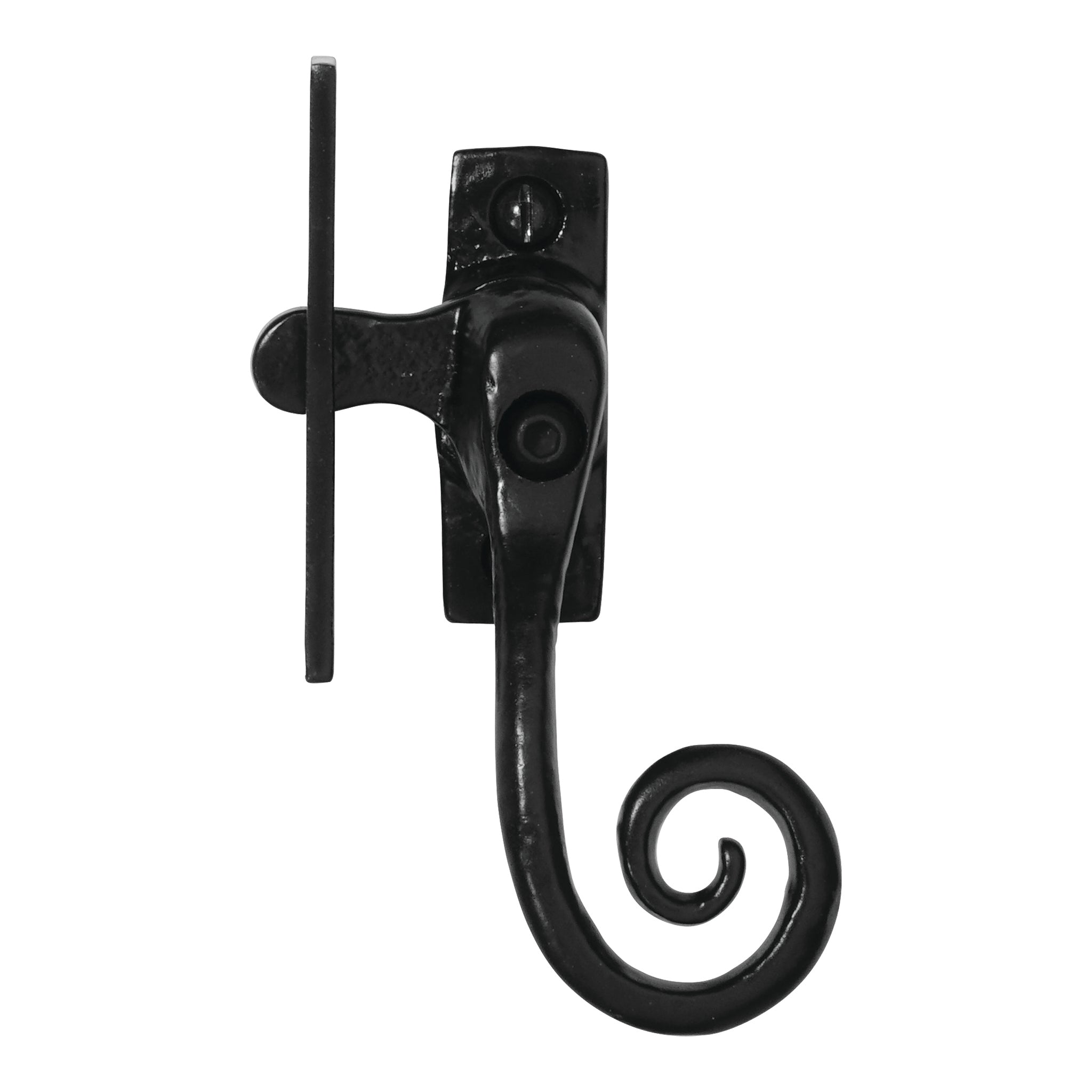Antique Style Curly Tail Casement Fastener | Heritage Black