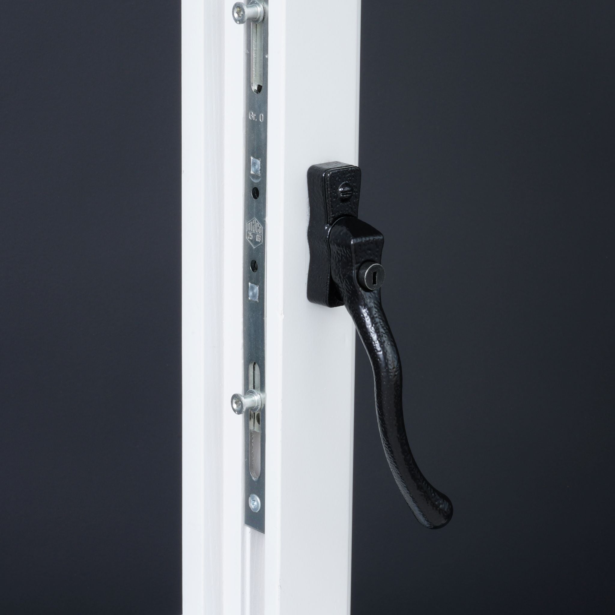 Bulb End Espagnolette Handle | Antique Black