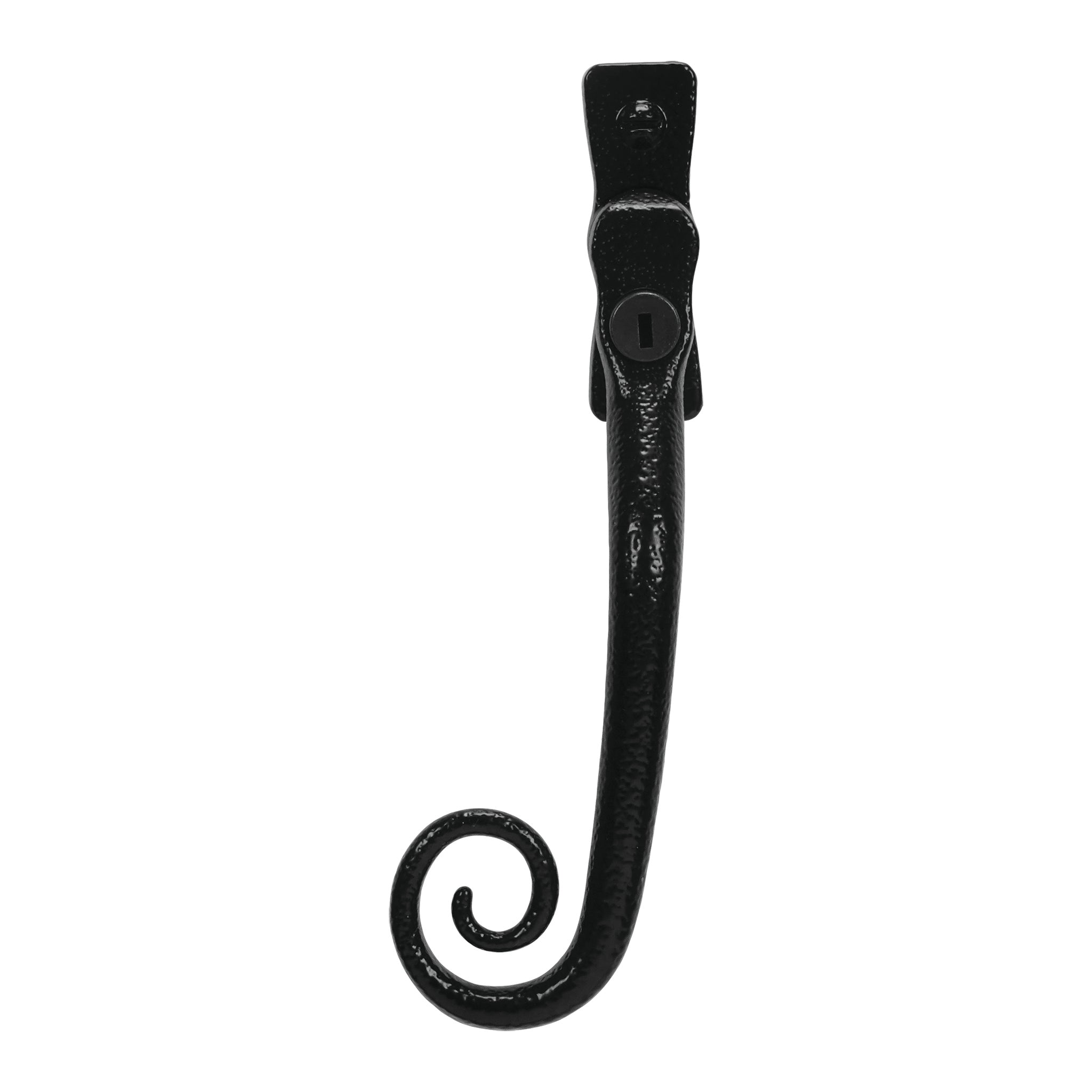 Curly Tail Espagnolette Handle | Antique Black