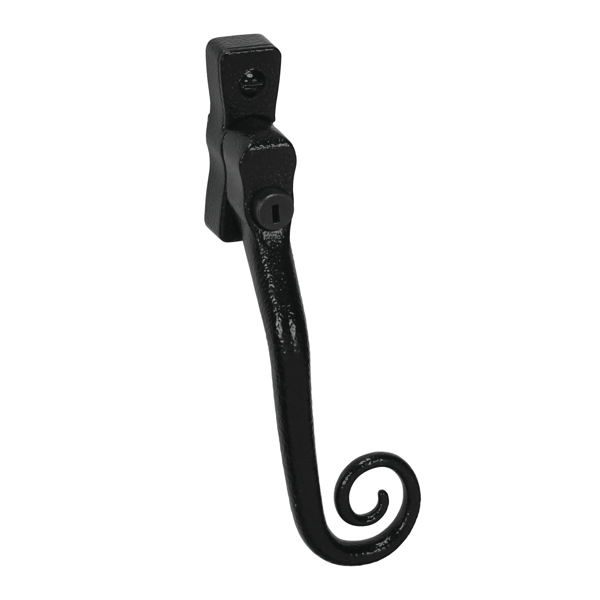 Curly Tail Espagnolette Handle | Antique Black