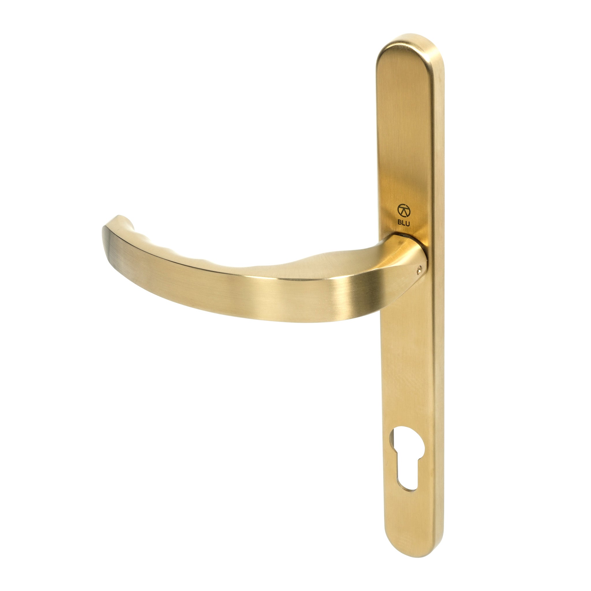 Ergonomic Door Handle | PVD Stainless Satin Brass