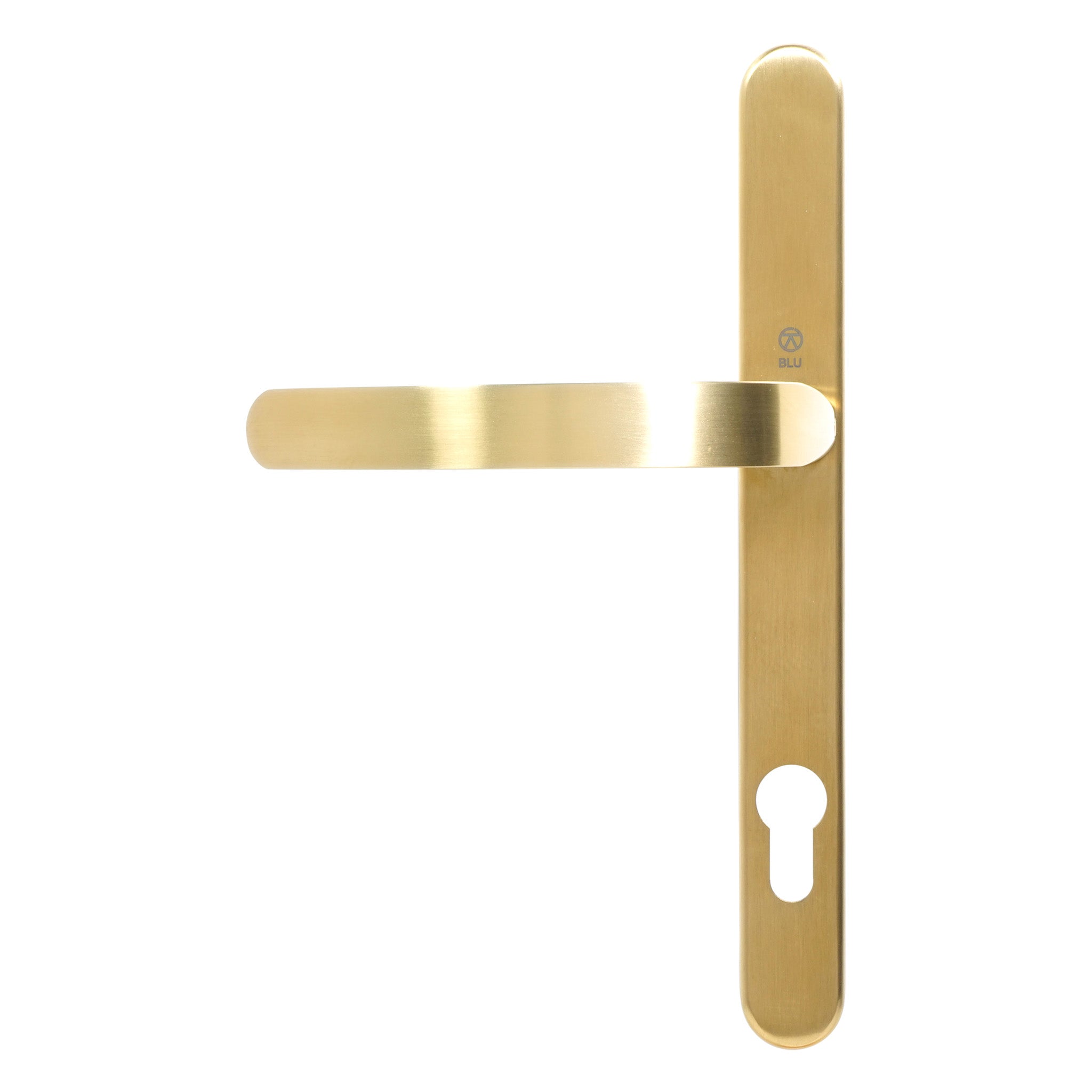 Ergonomic Door Handle | PVD Stainless Satin Brass