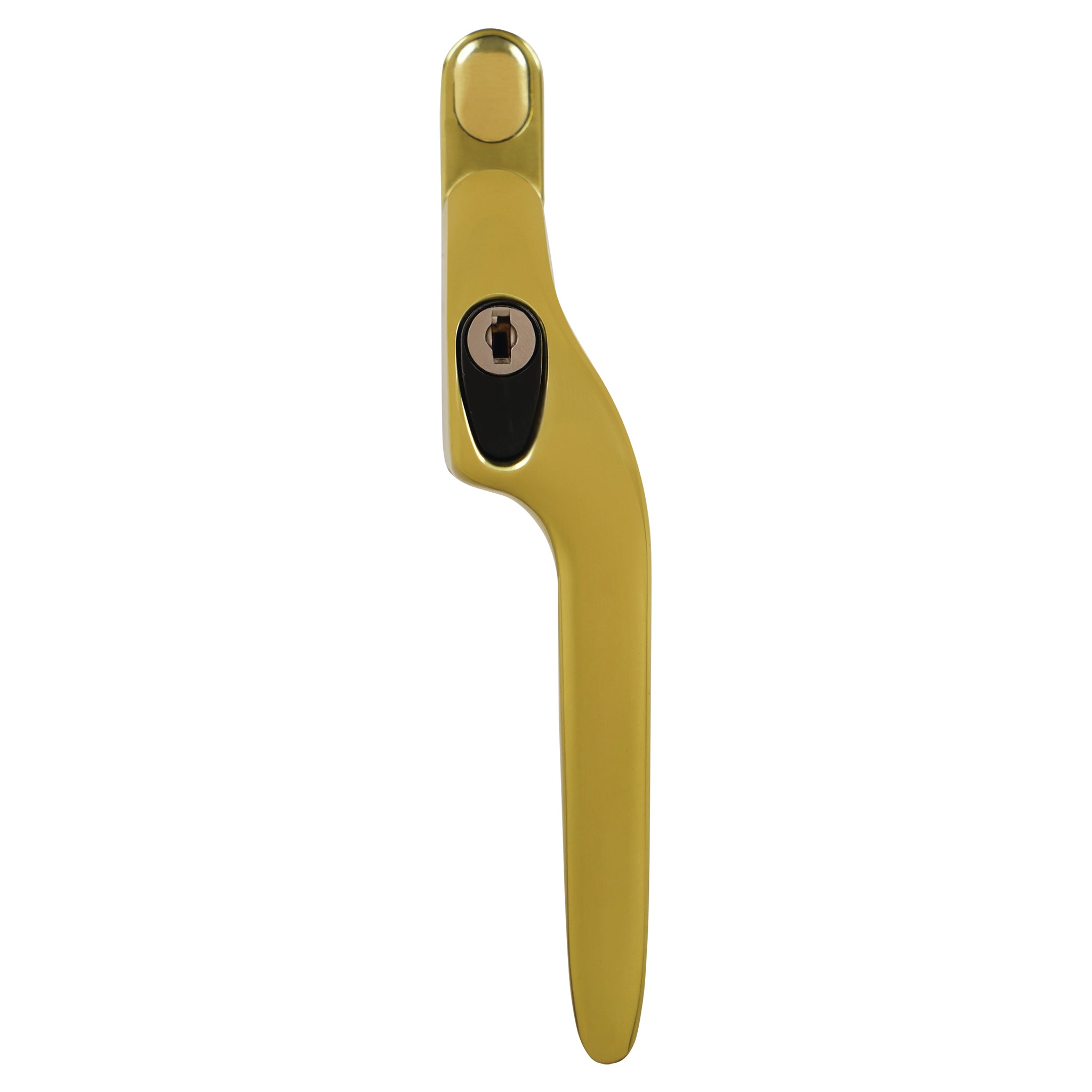 Offset Locking Window Espagnolette Handle | Polished Brass