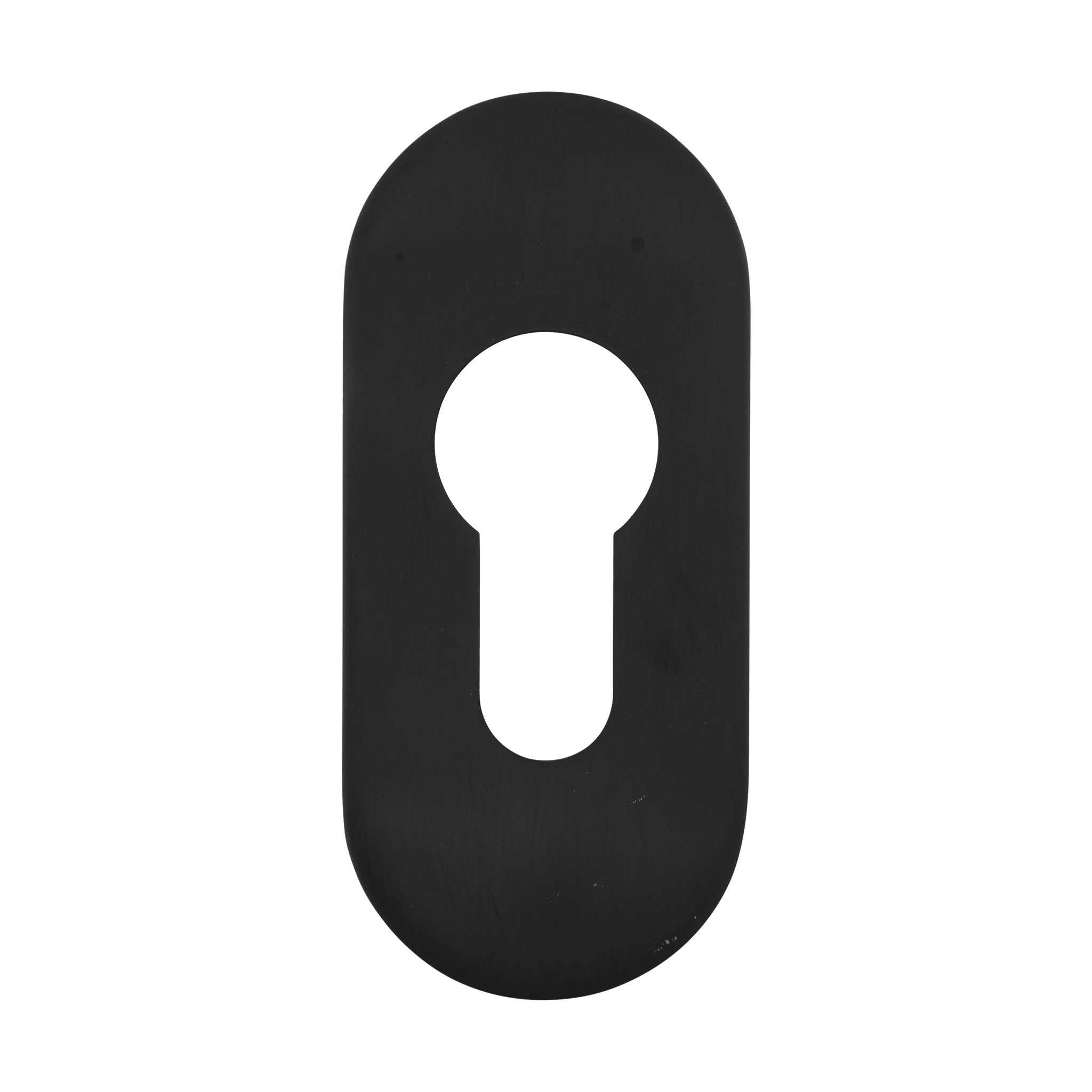 Oval Euro Profile Escutcheon | Black