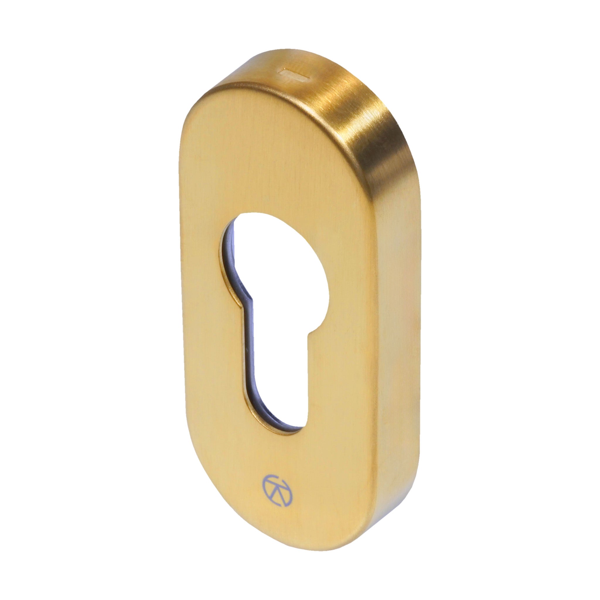 Oval Euro Profile Escutcheon | PVD Stainless Satin Brass