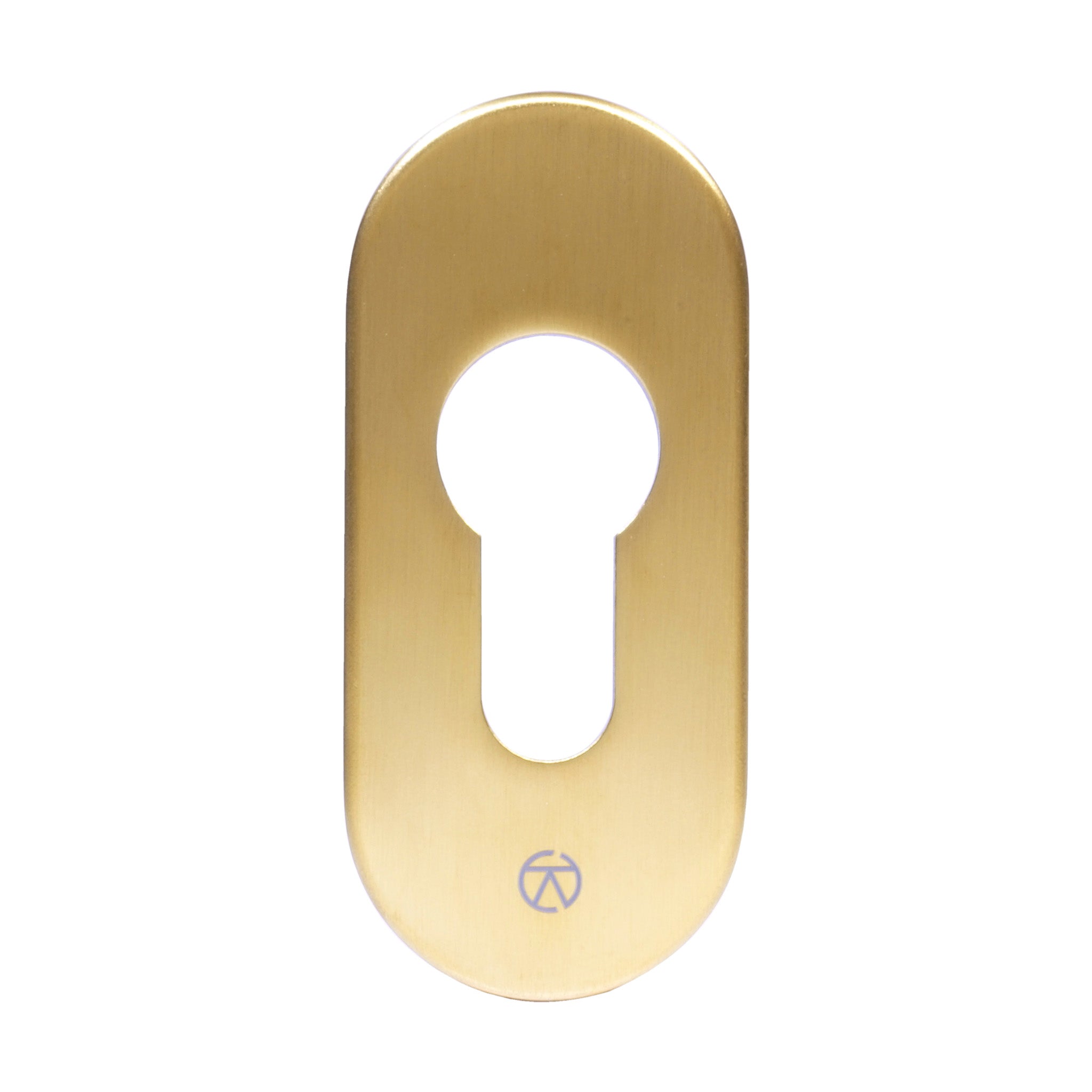 Oval Euro Profile Escutcheon | PVD Stainless Satin Brass
