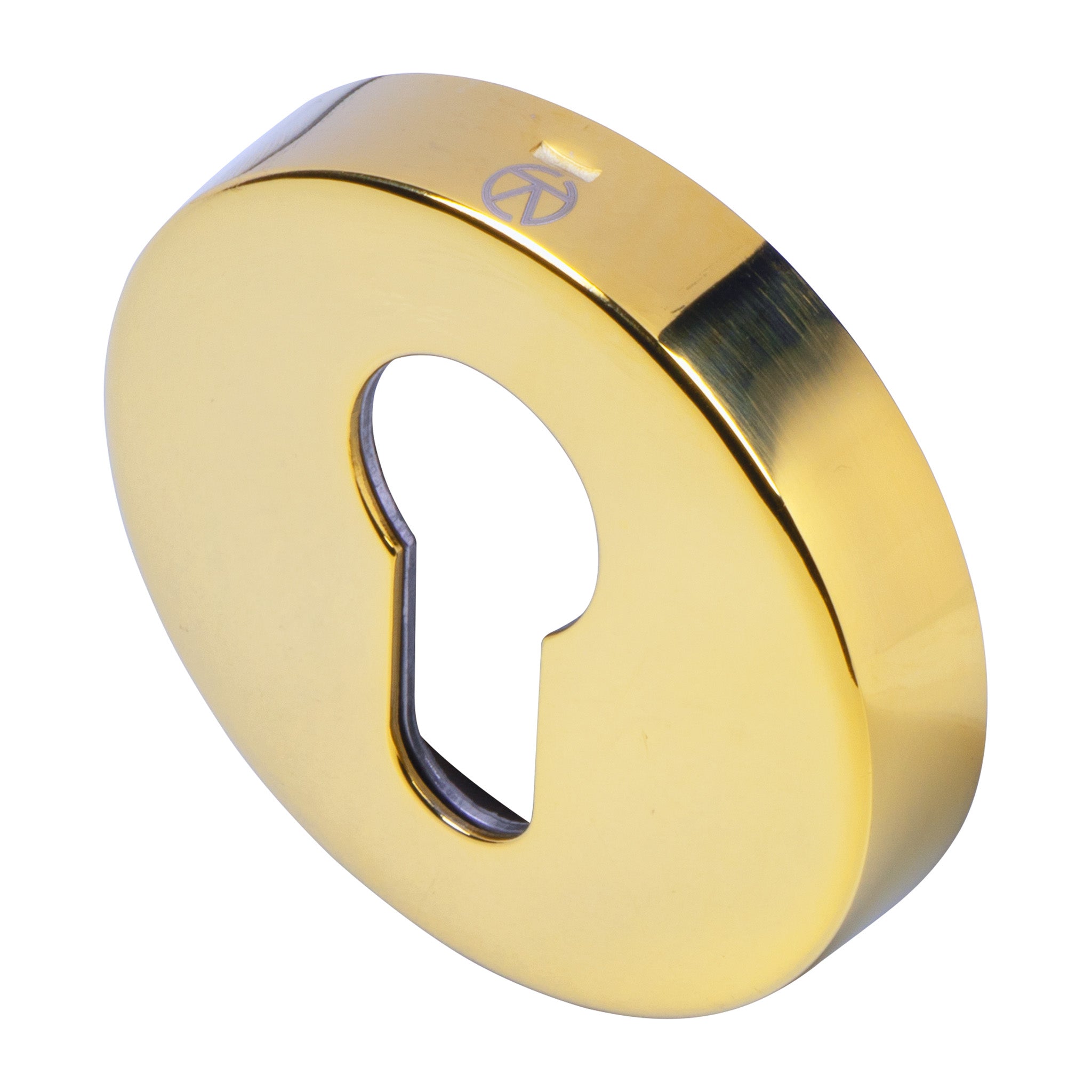 Round Euro Profile Escutcheon | PVD Stainless Polished Brass