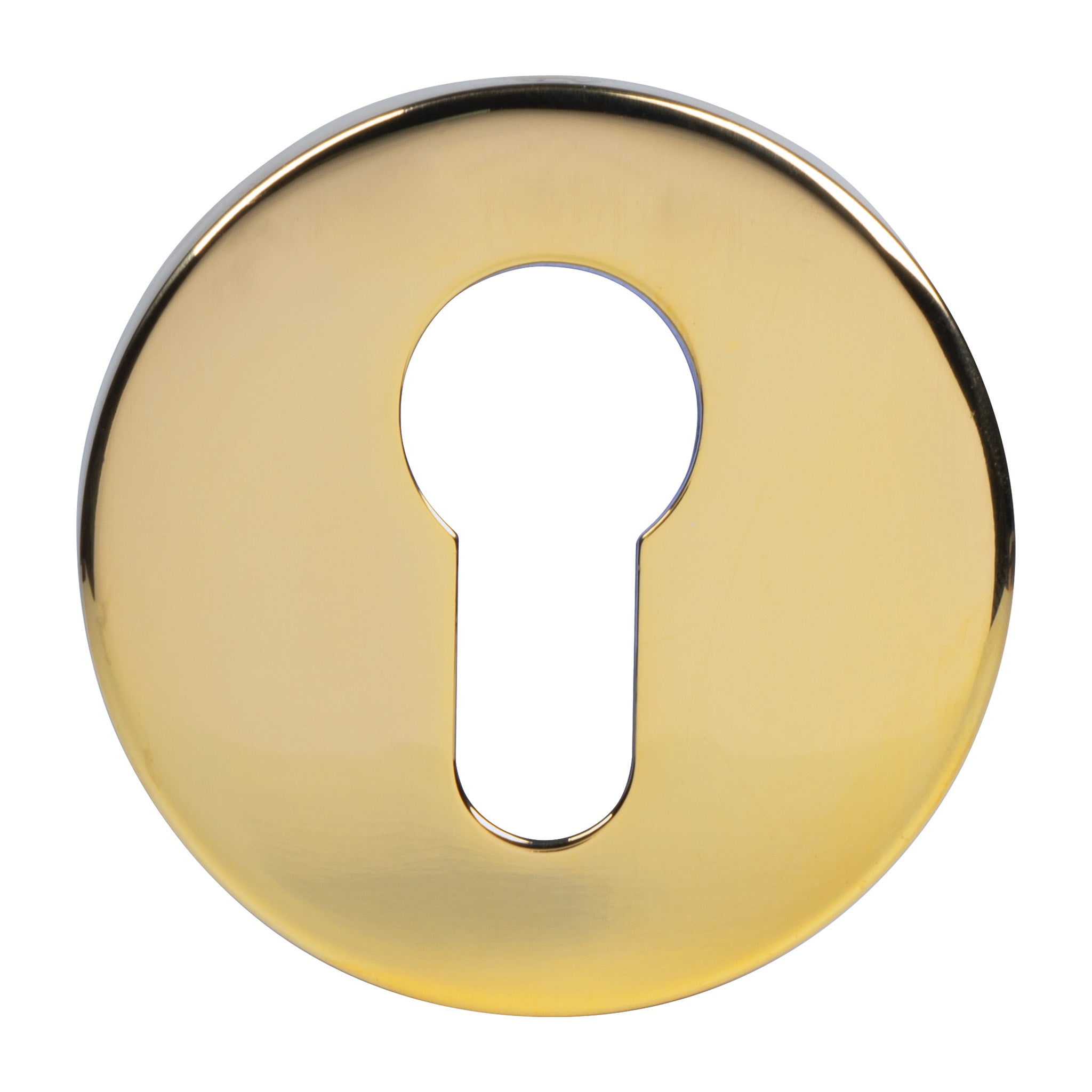 Round Euro Profile Escutcheon | PVD Stainless Polished Brass