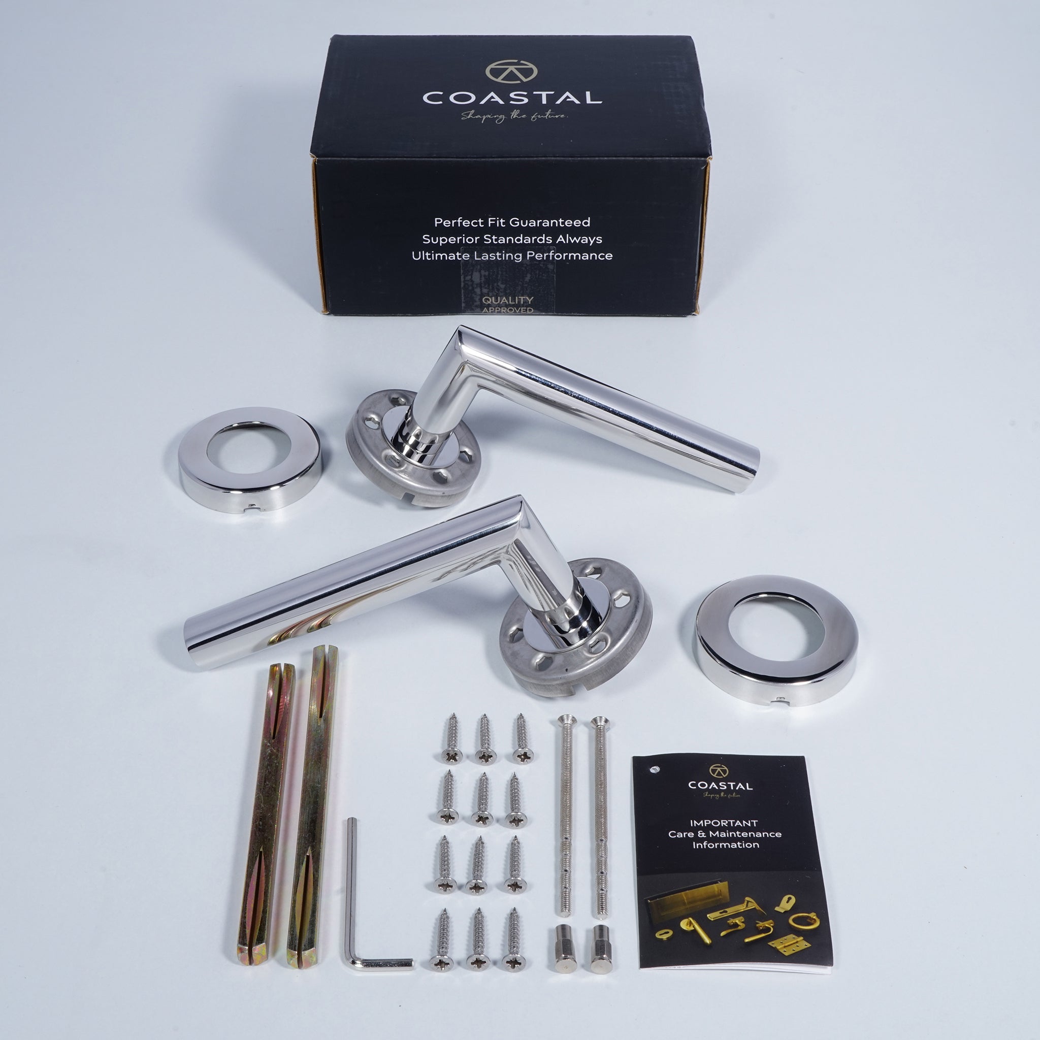 Mitre Lever Door Handle | Satin Stainless Steel