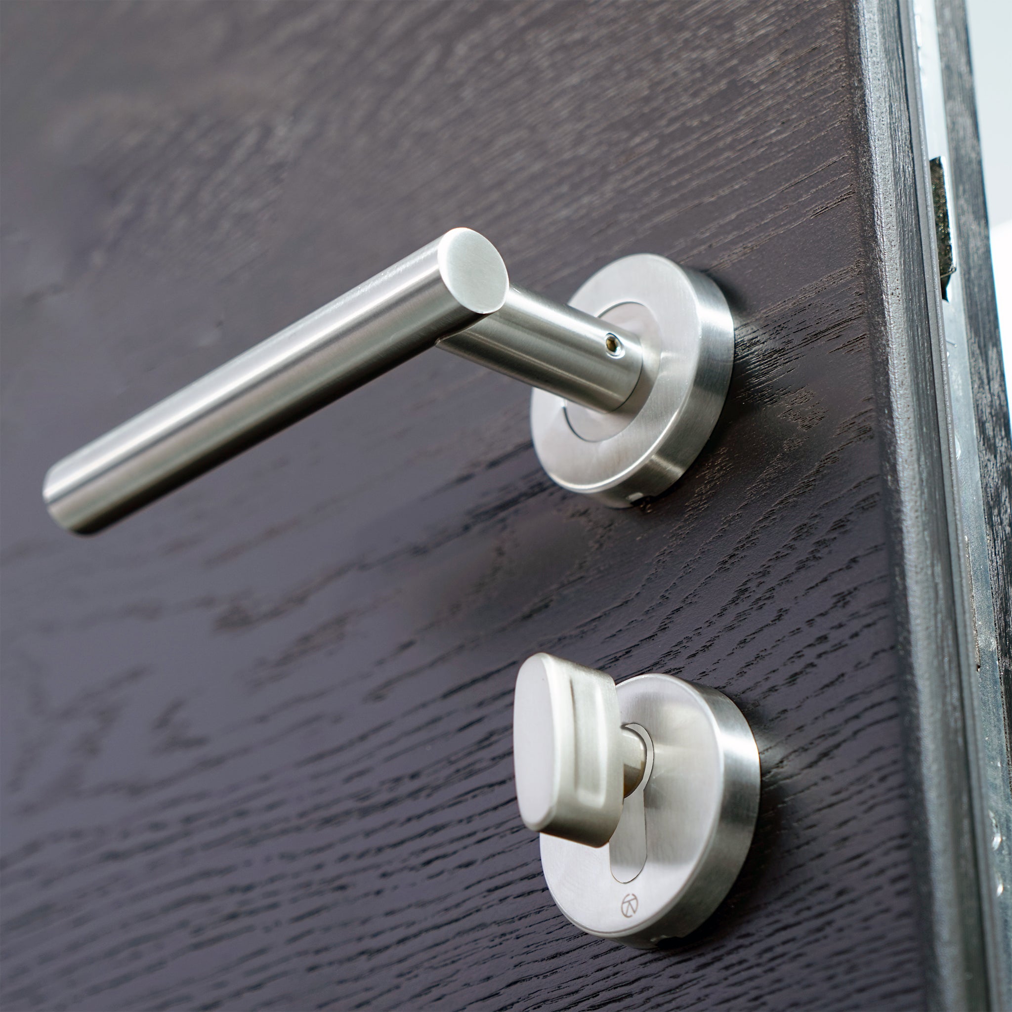 T-Bar Lever Door Handle | Satin Stainless Steel