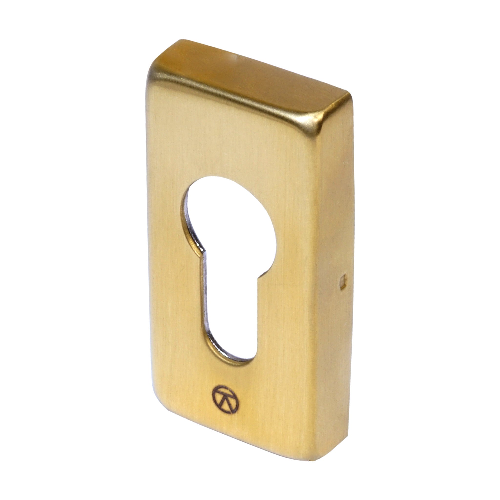 Rectangular Euro Profile Escutcheon | PVD Stainless Satin Brass
