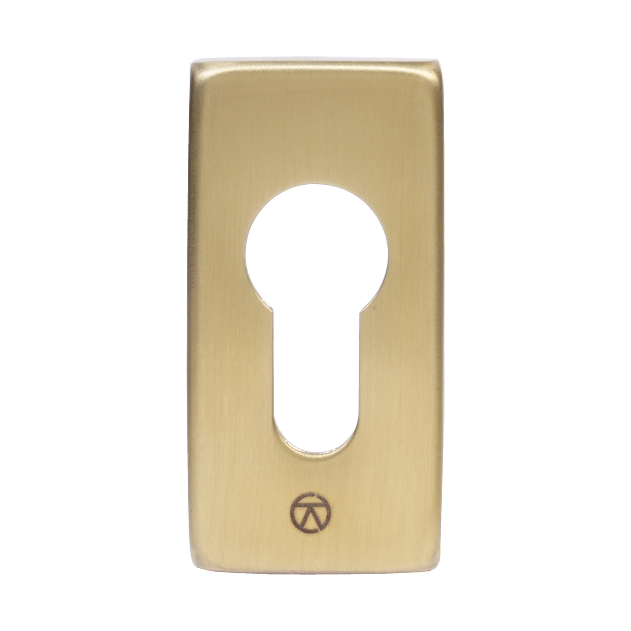 Rectangular Euro Profile Escutcheon | PVD Stainless Satin Brass