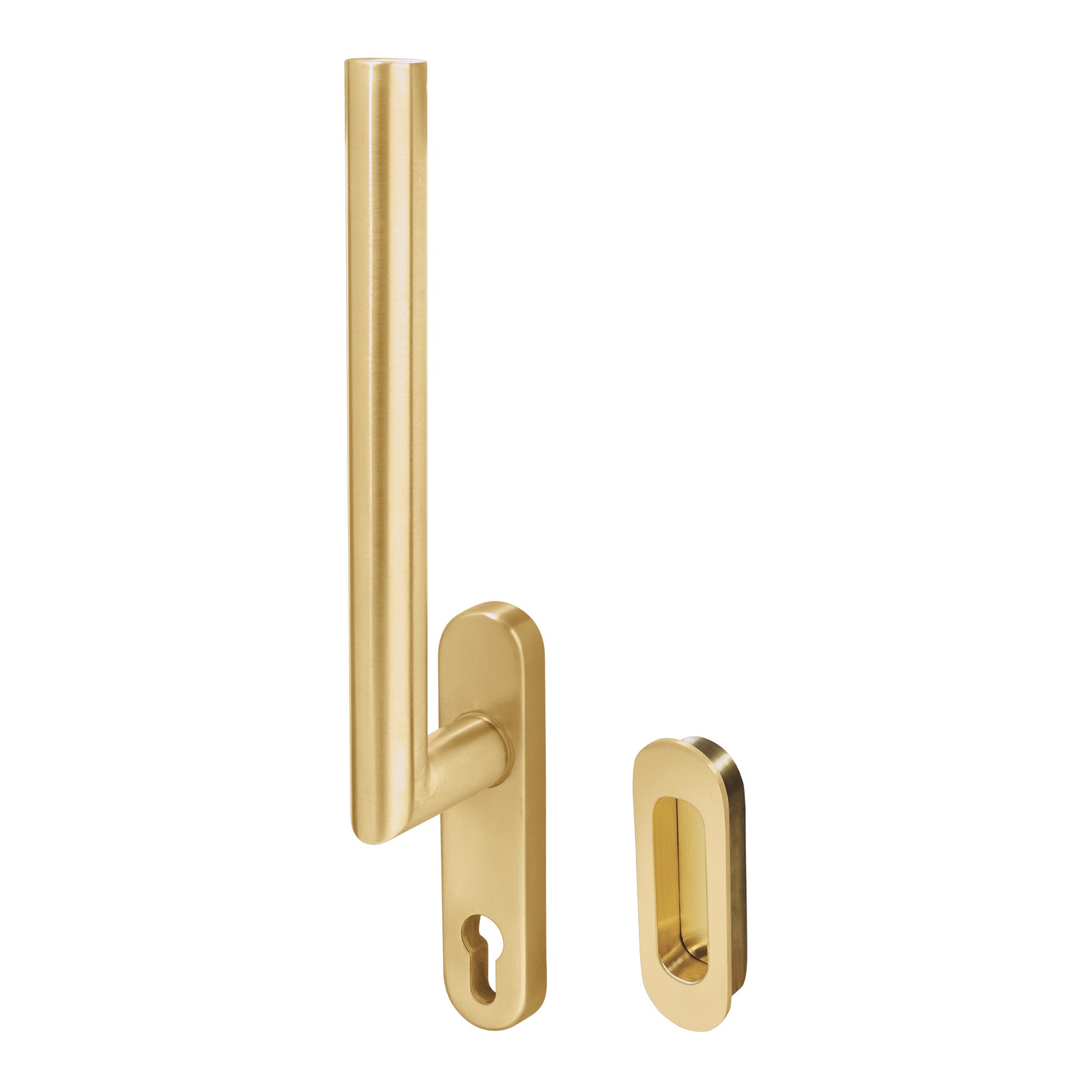 Lift & Slide Door Handle Sets | PVD Stainless Satin Brass