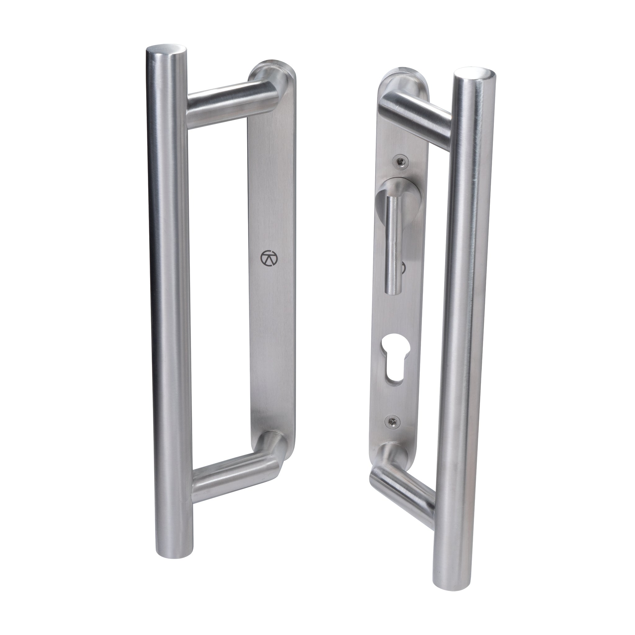 Straight Sliding Patio Door Handle Sets | Satin Stainless Steel