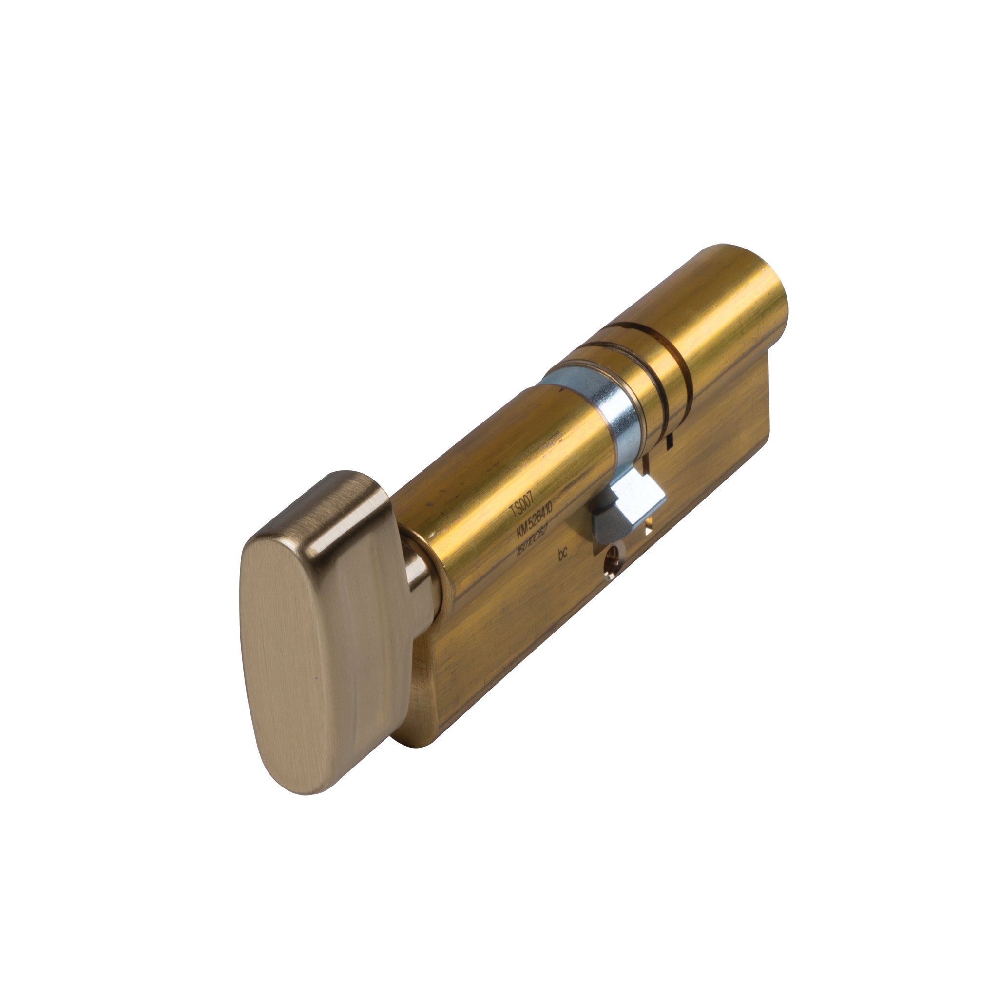 3 Star Euro Profile Thumbturn Cylinder | Satin Brass Finish