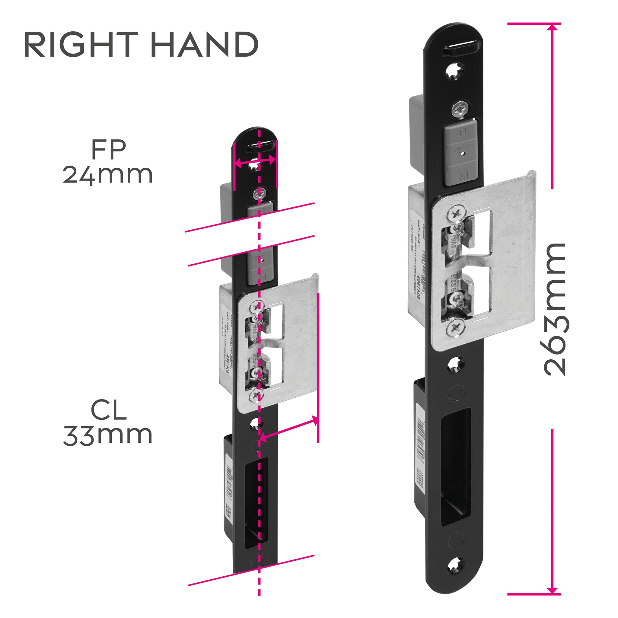 Handed Complete Daylatch Centre MPL Door Keeps | MK48