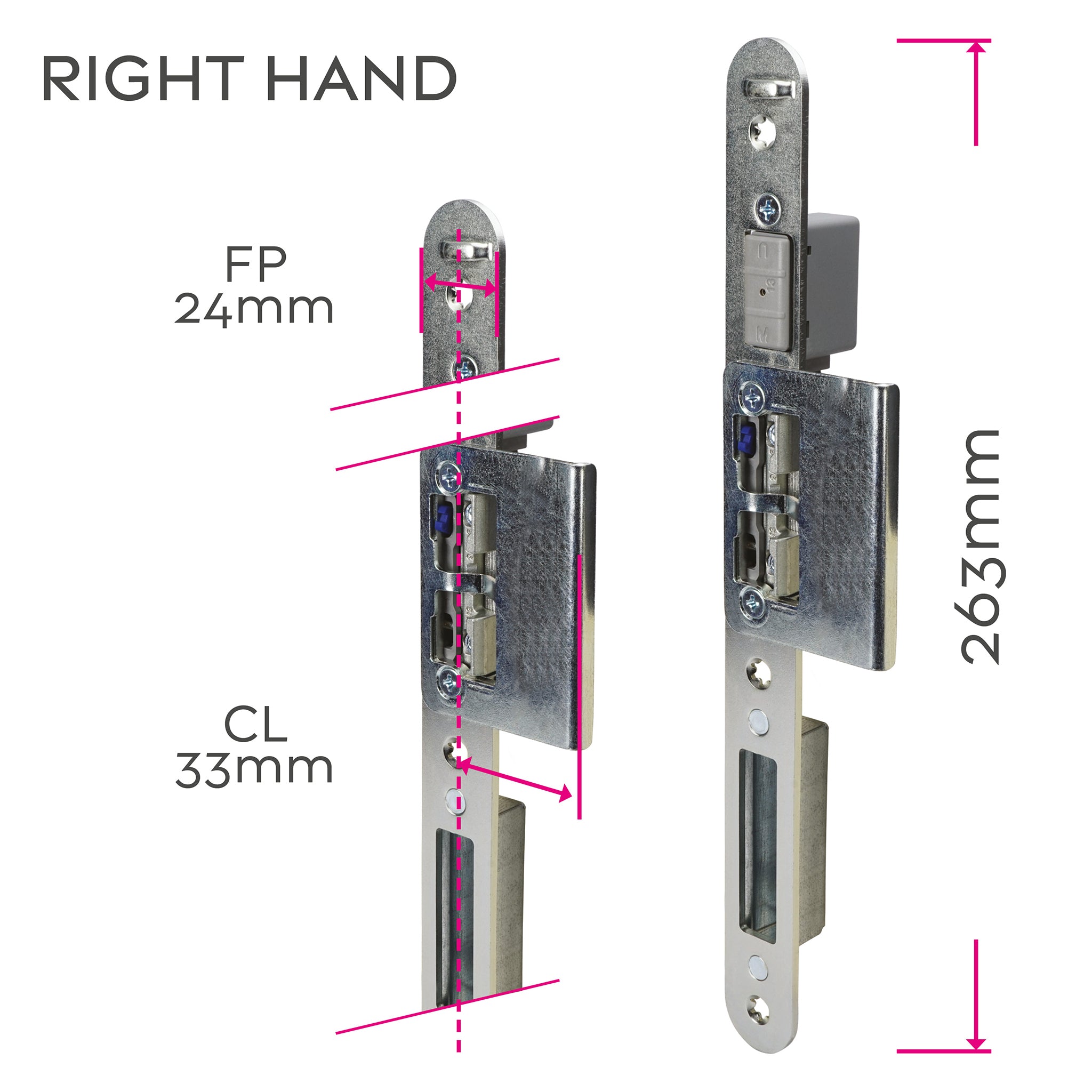 Handed Complete Daylatch Centre MPL Door Keeps | MK48