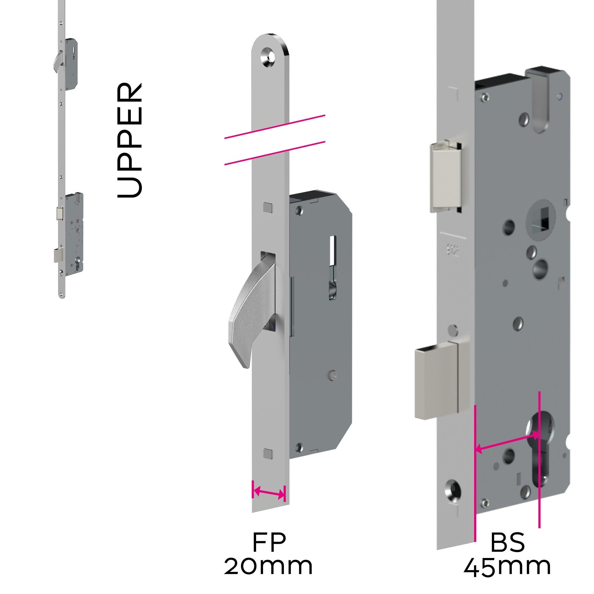 Universal Non-Interlocking Stable Door Lock - 20mm Face Plate | ML90