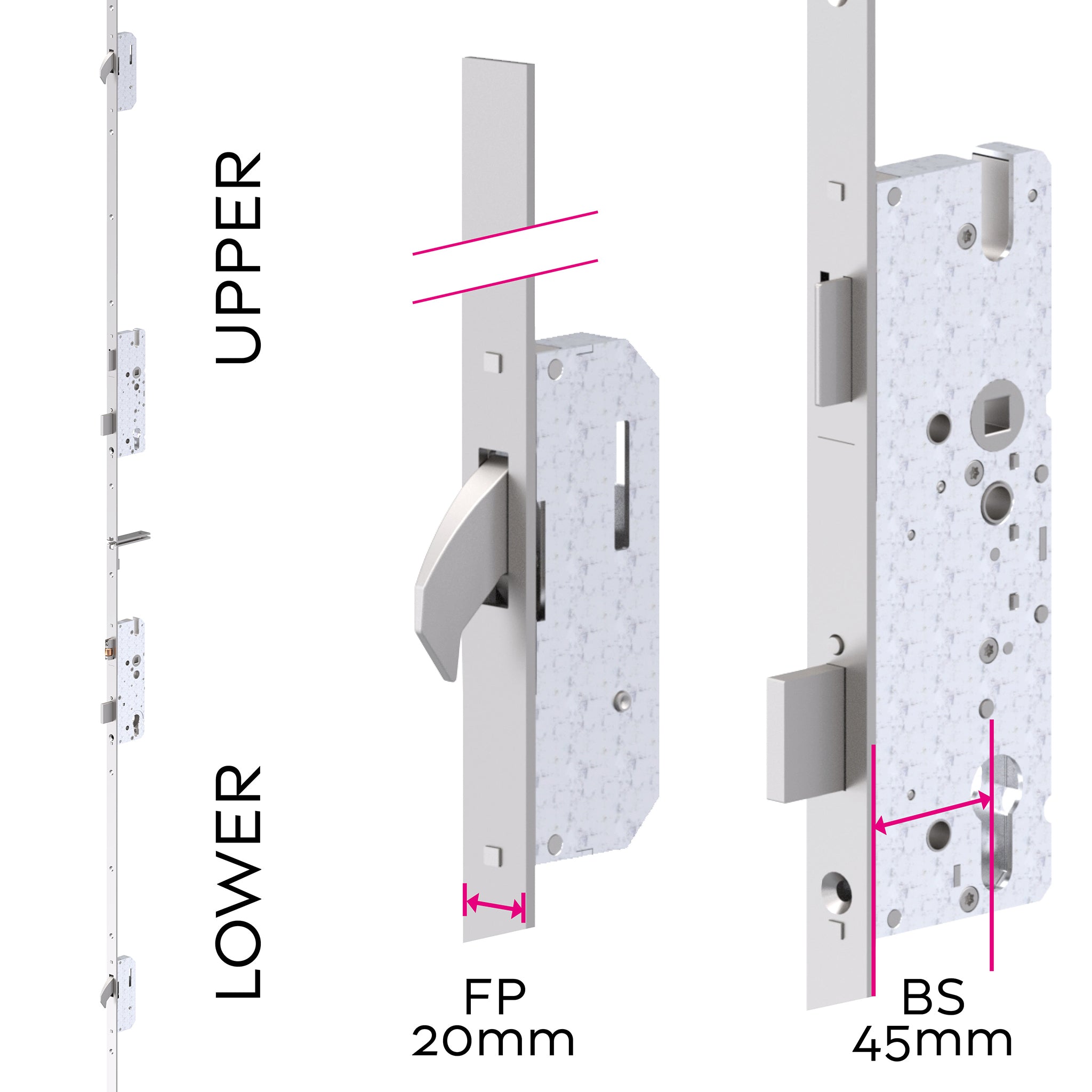 Universal Interlocking Stable Door Lock - 20mm Face Plate | ML95