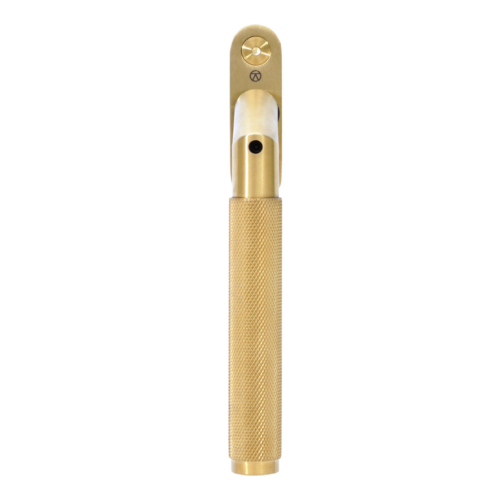 Newton Knurled Inline Angled Window Espagnolette Handle | PVD Stainless Satin Brass