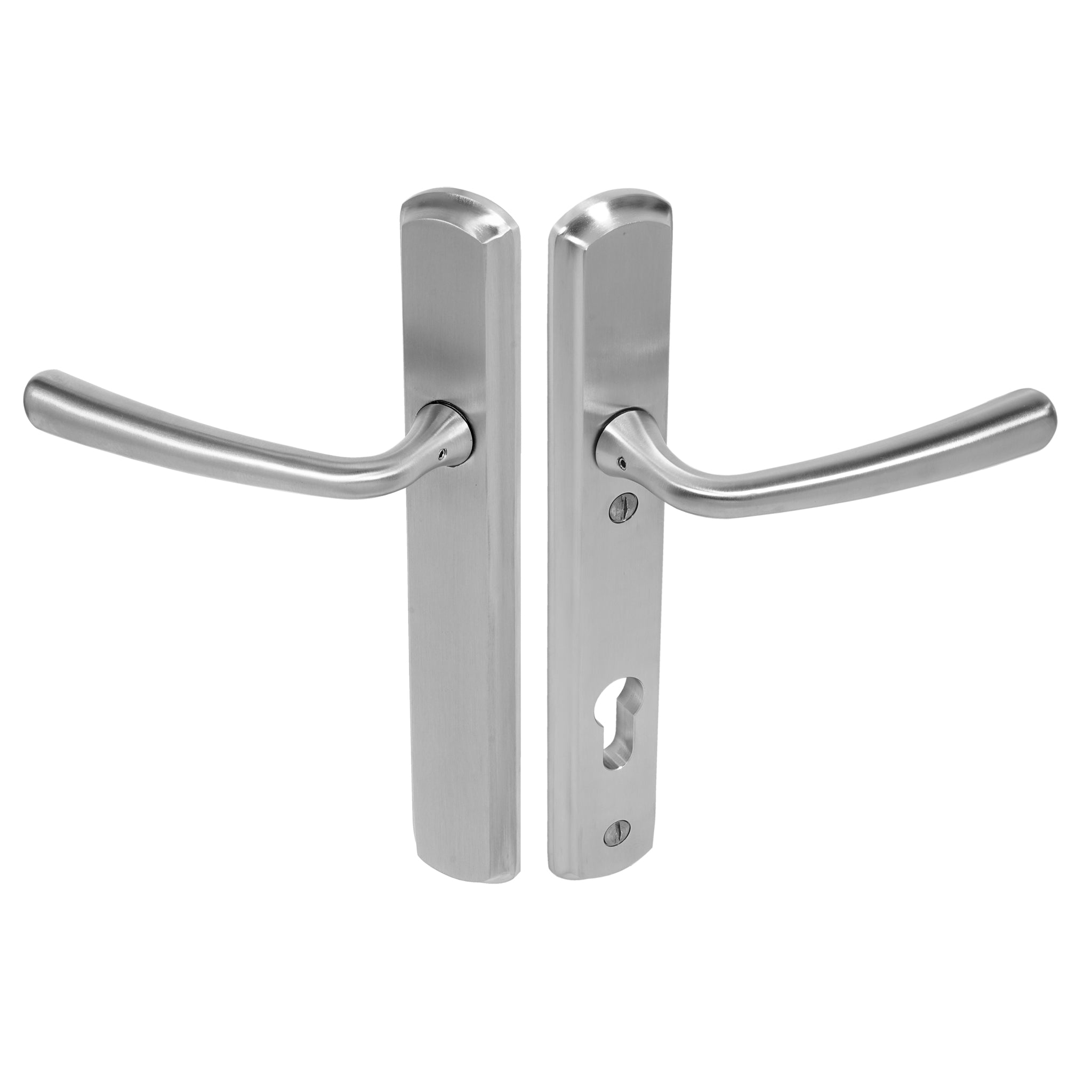 Pera Lever on 092 Backplate | Satin Stainless Steel