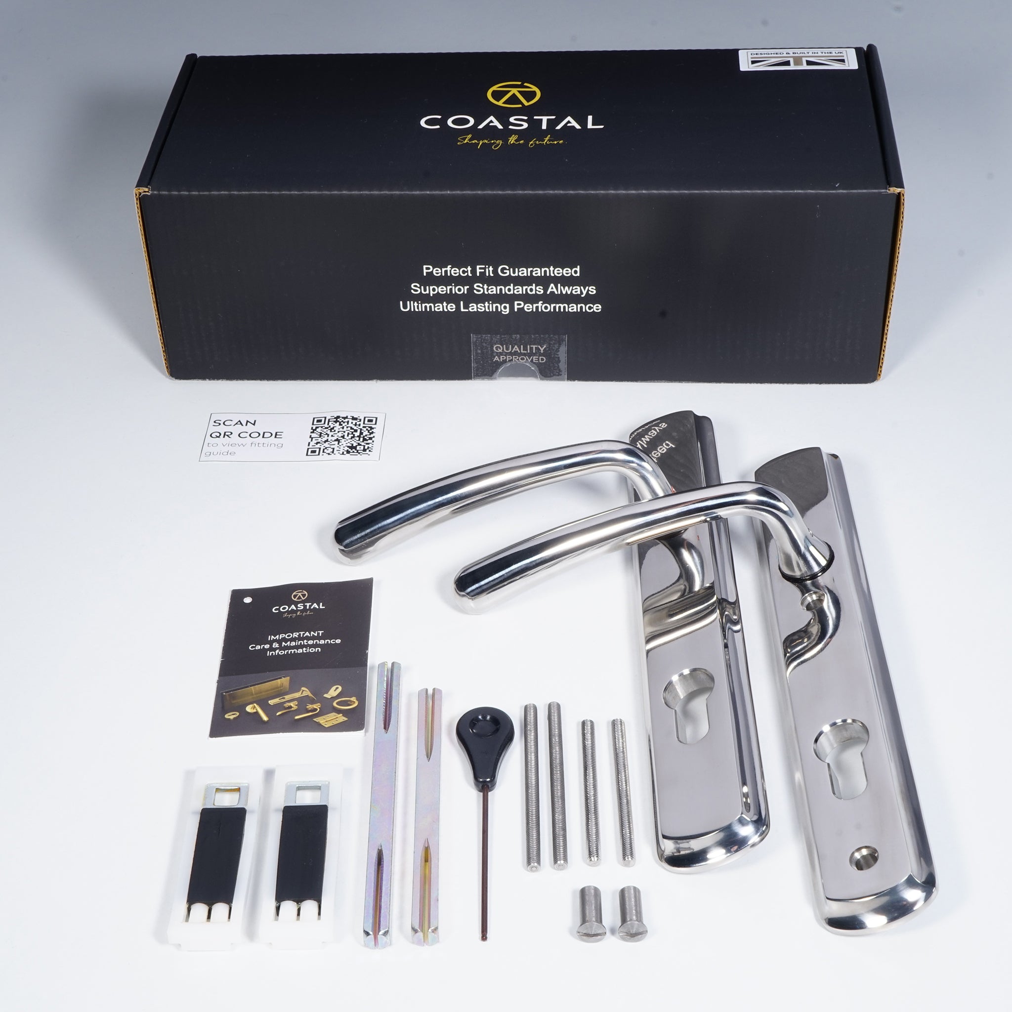 Pera Lever on 092 Backplate | Polished Stainless Steel