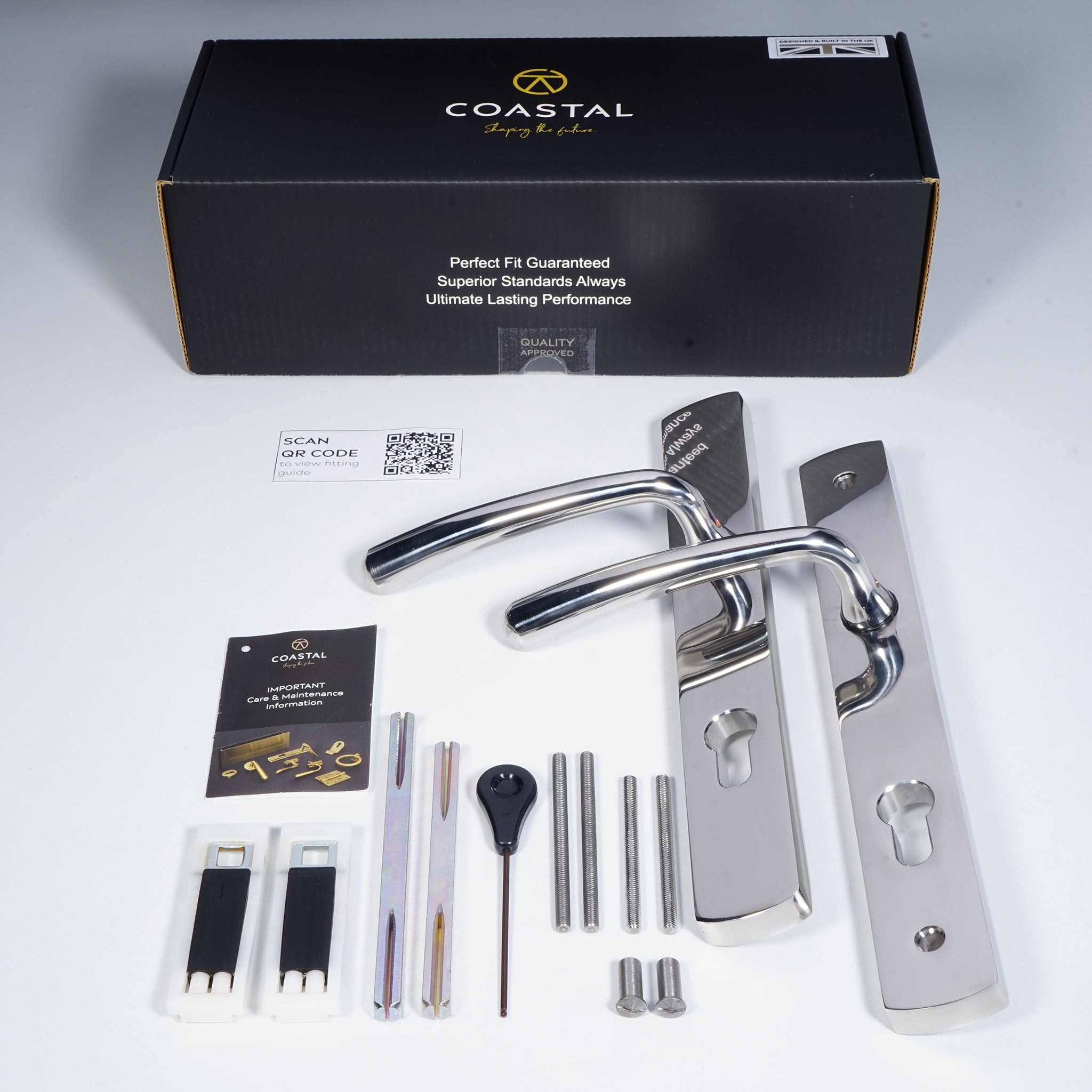 Pera Lever on 095 Backplate | Polished Stainless Steel