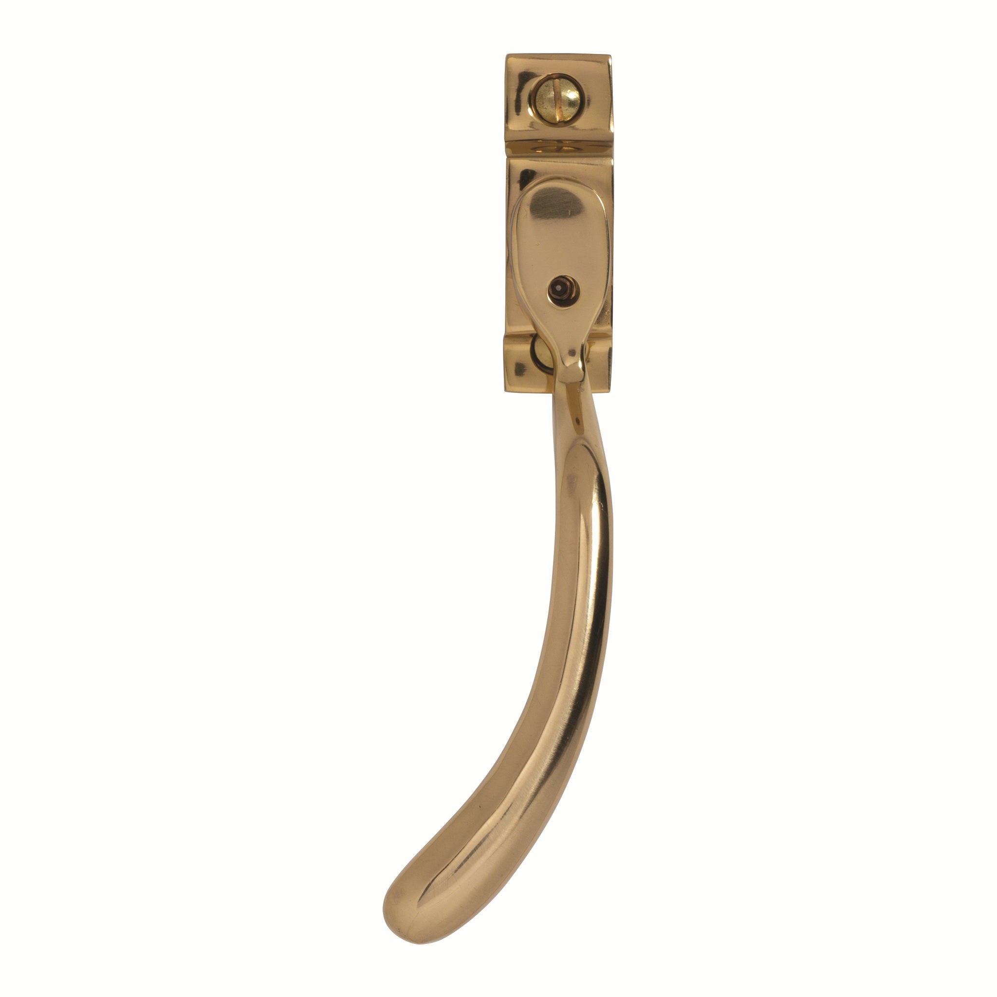 Pera Bulb End Window Espagnolette Handle | Polished Brass