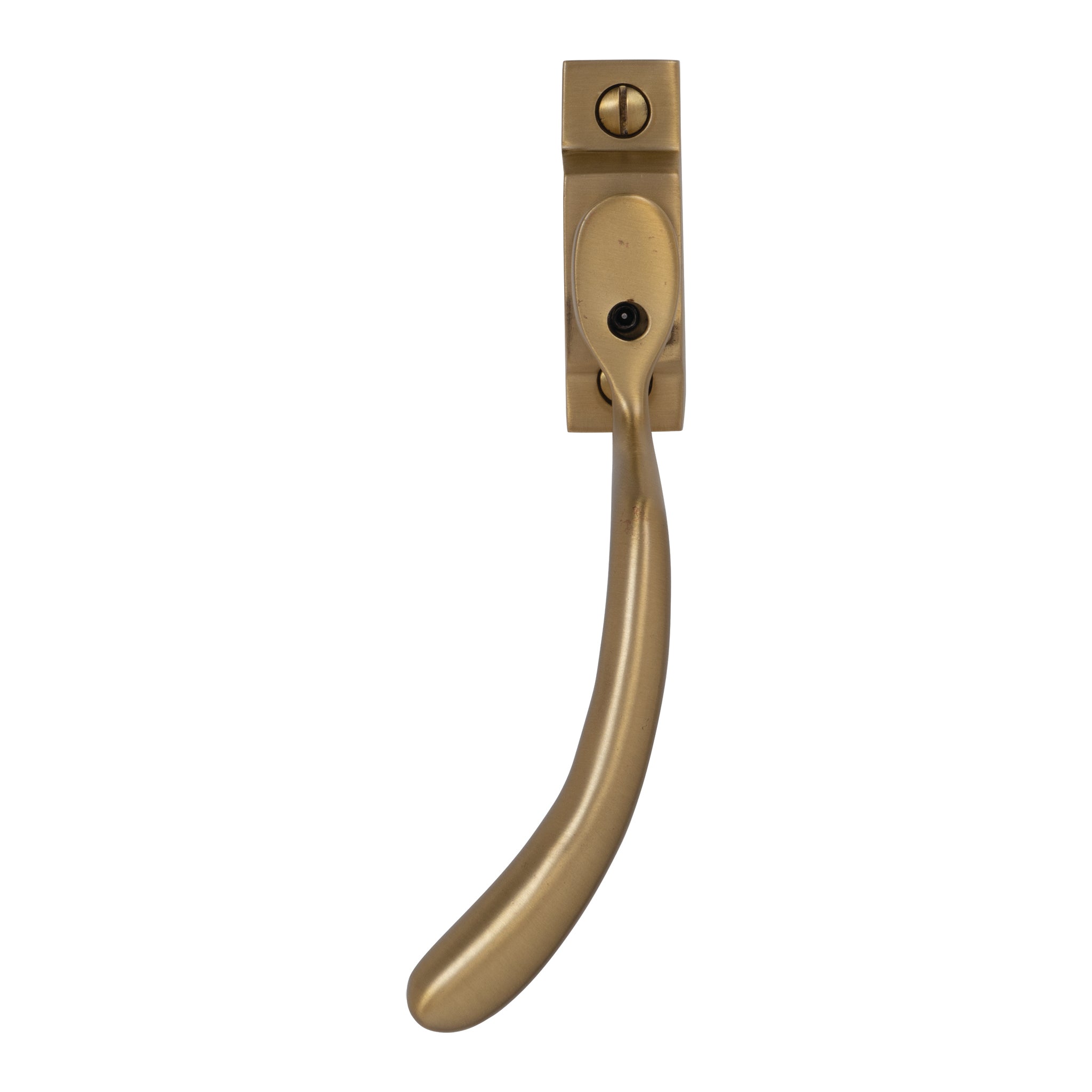 Pera Bulb End Window Espagnolette Handle | Satin Brass