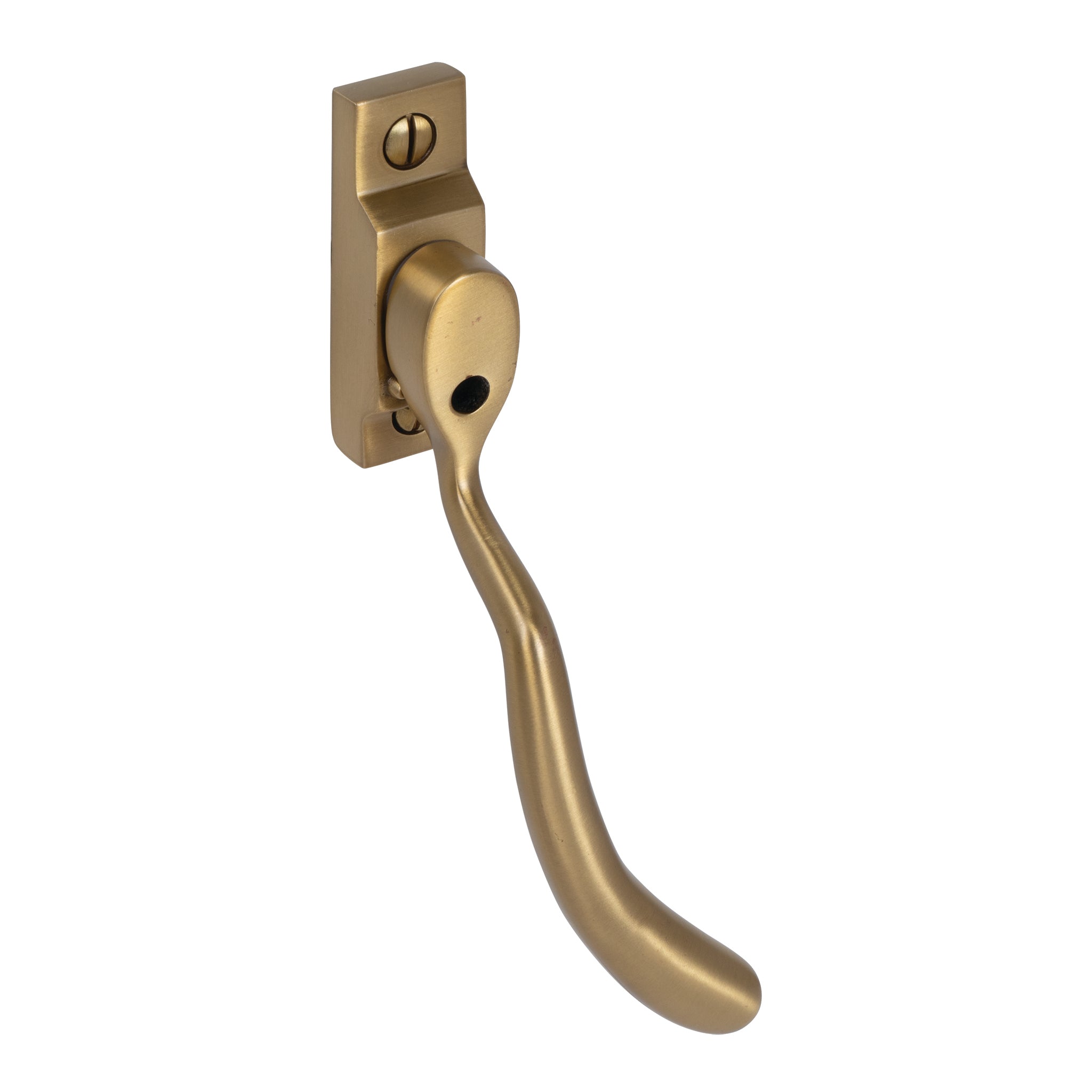 Pera Bulb End Window Espagnolette Handle | Satin Brass