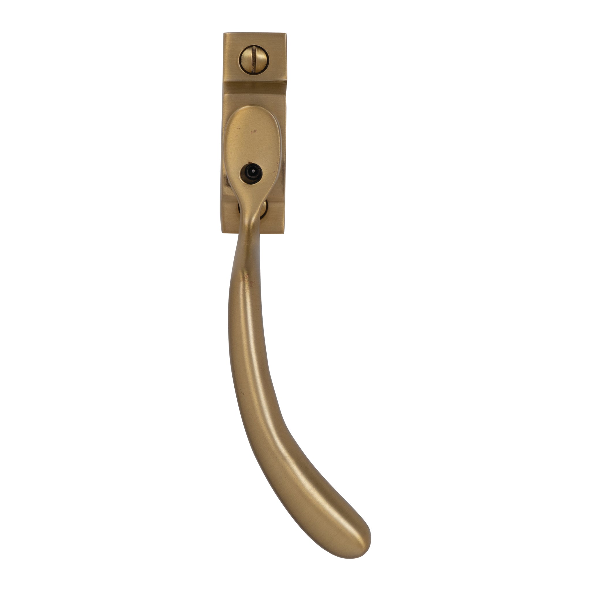 Pera Bulb End Window Espagnolette Handle | Satin Brass