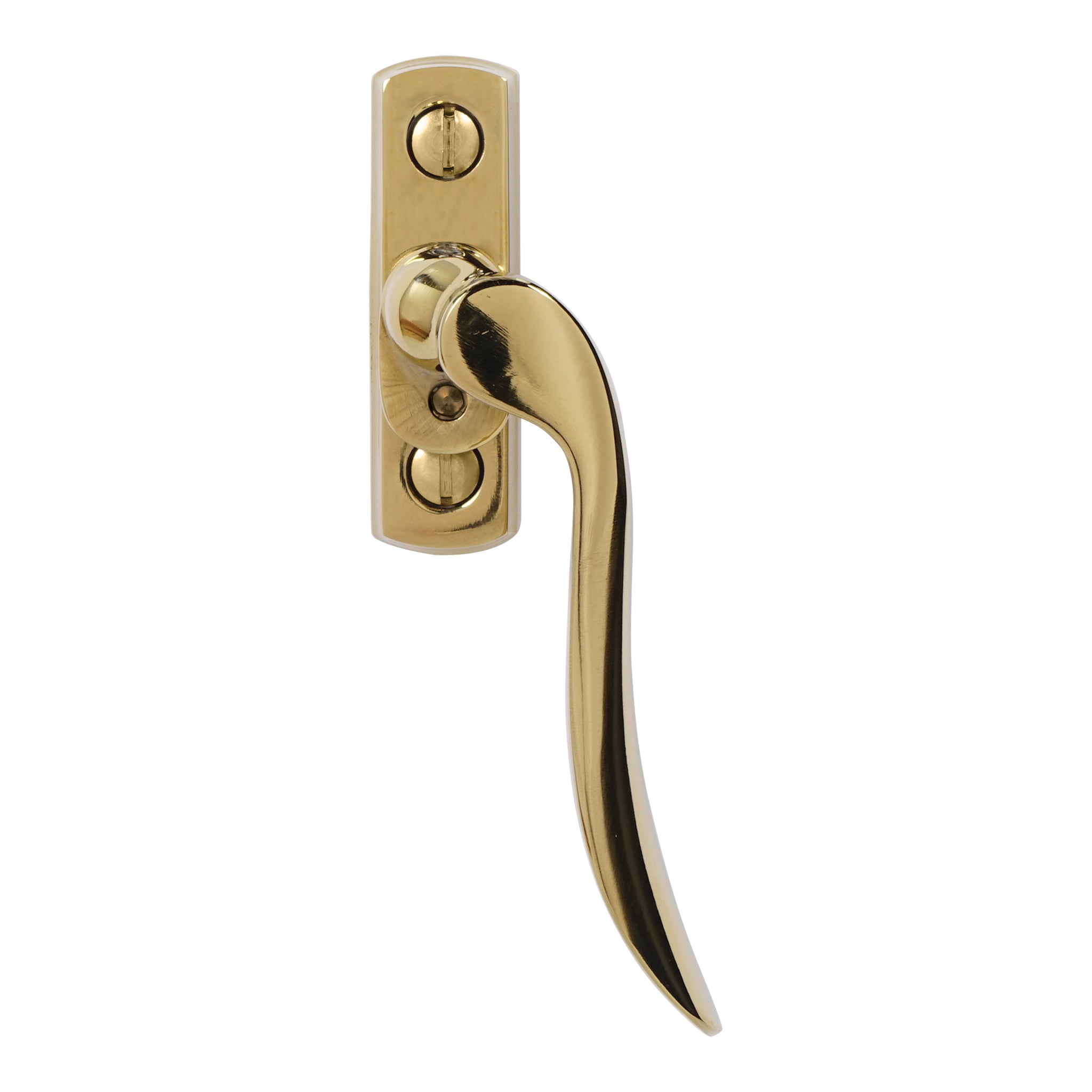 Regent Window Espagnolette Handle | PVD Stainless Polished Brass