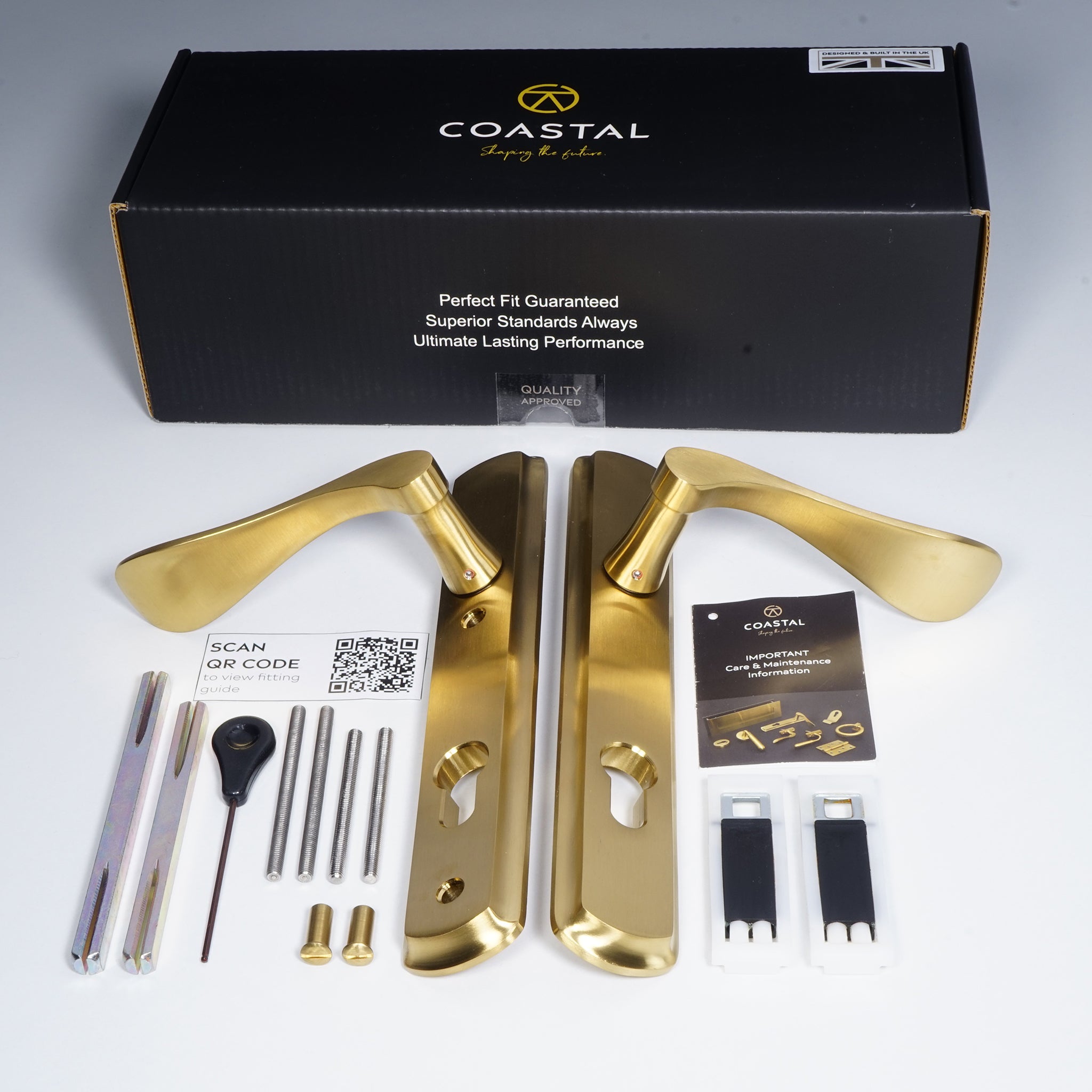 Regent Lever on 092 Backplate | PVD Stainless Satin Brass