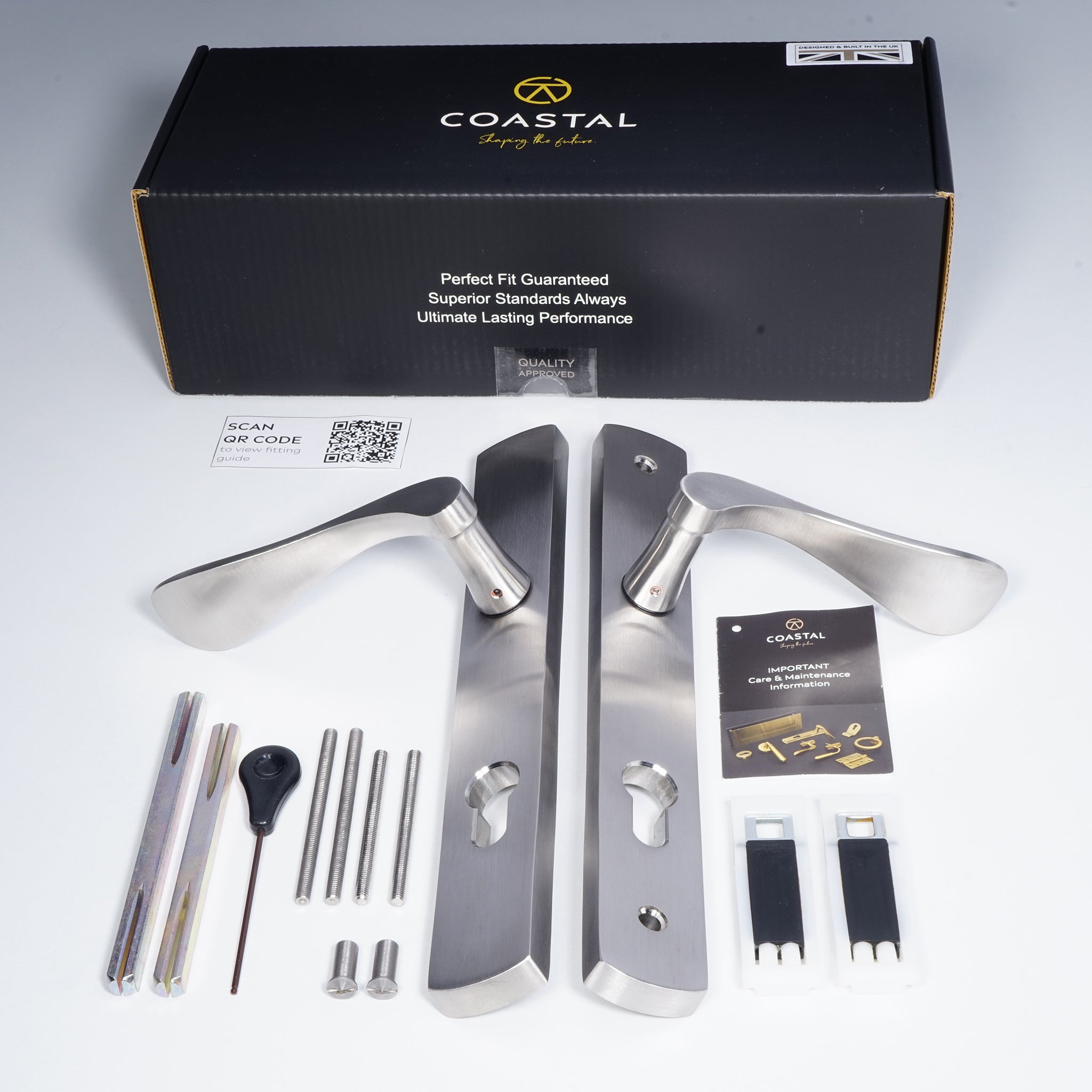 Regent Lever on 095 Backplate | Satin Stainless Steel