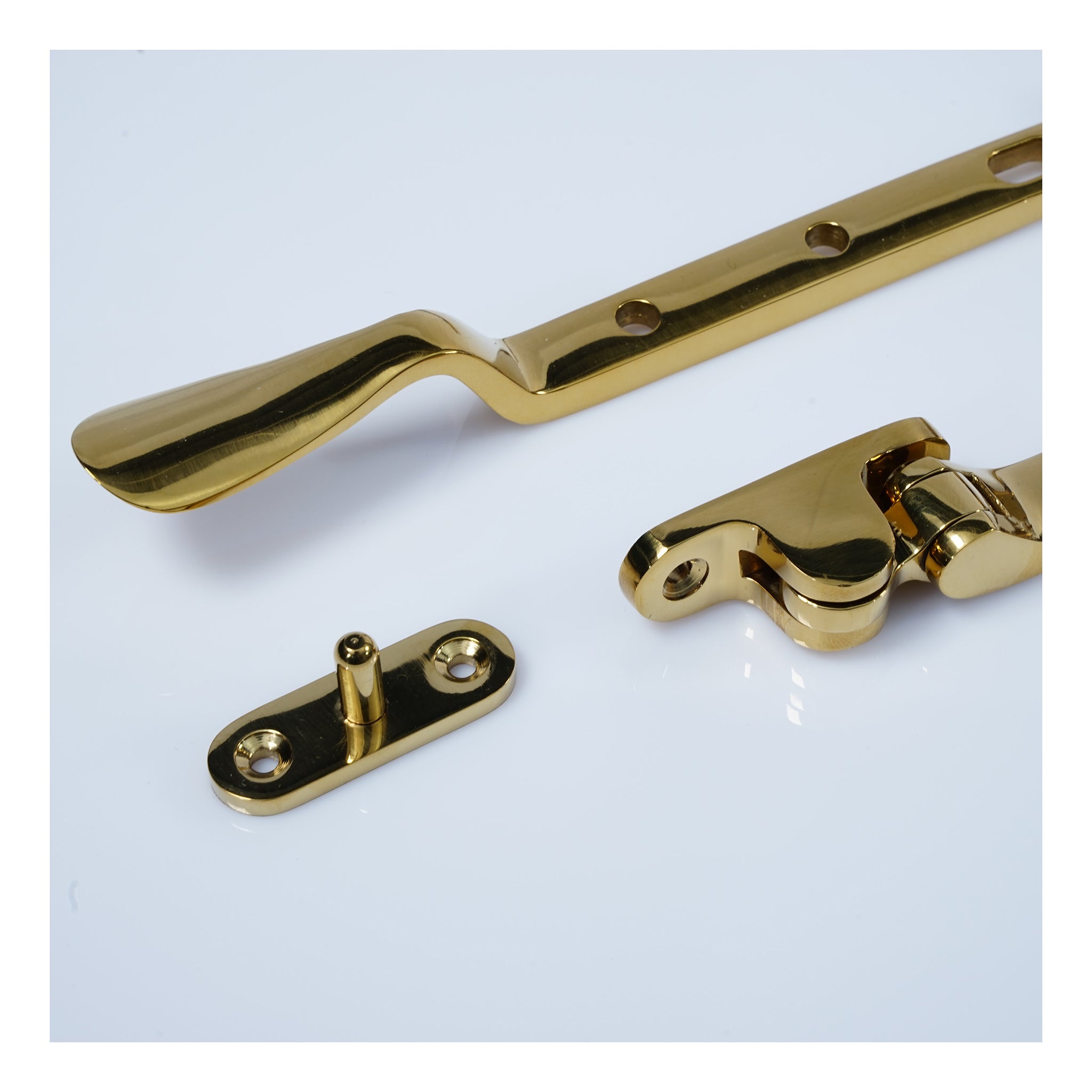 Regent Casement Window Stay | PVD Stainless Polished Brass
