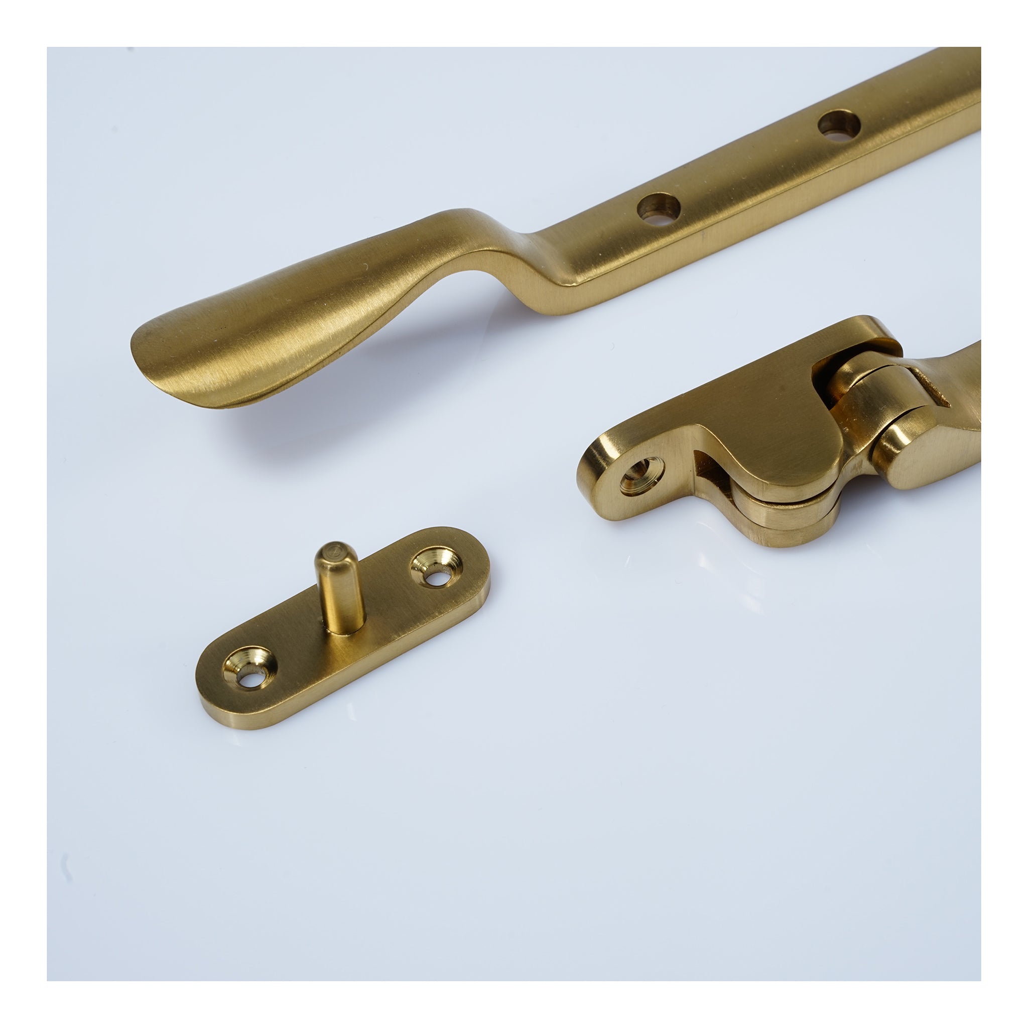 Regent Casement Window Stay | PVD Stainless Satin Brass