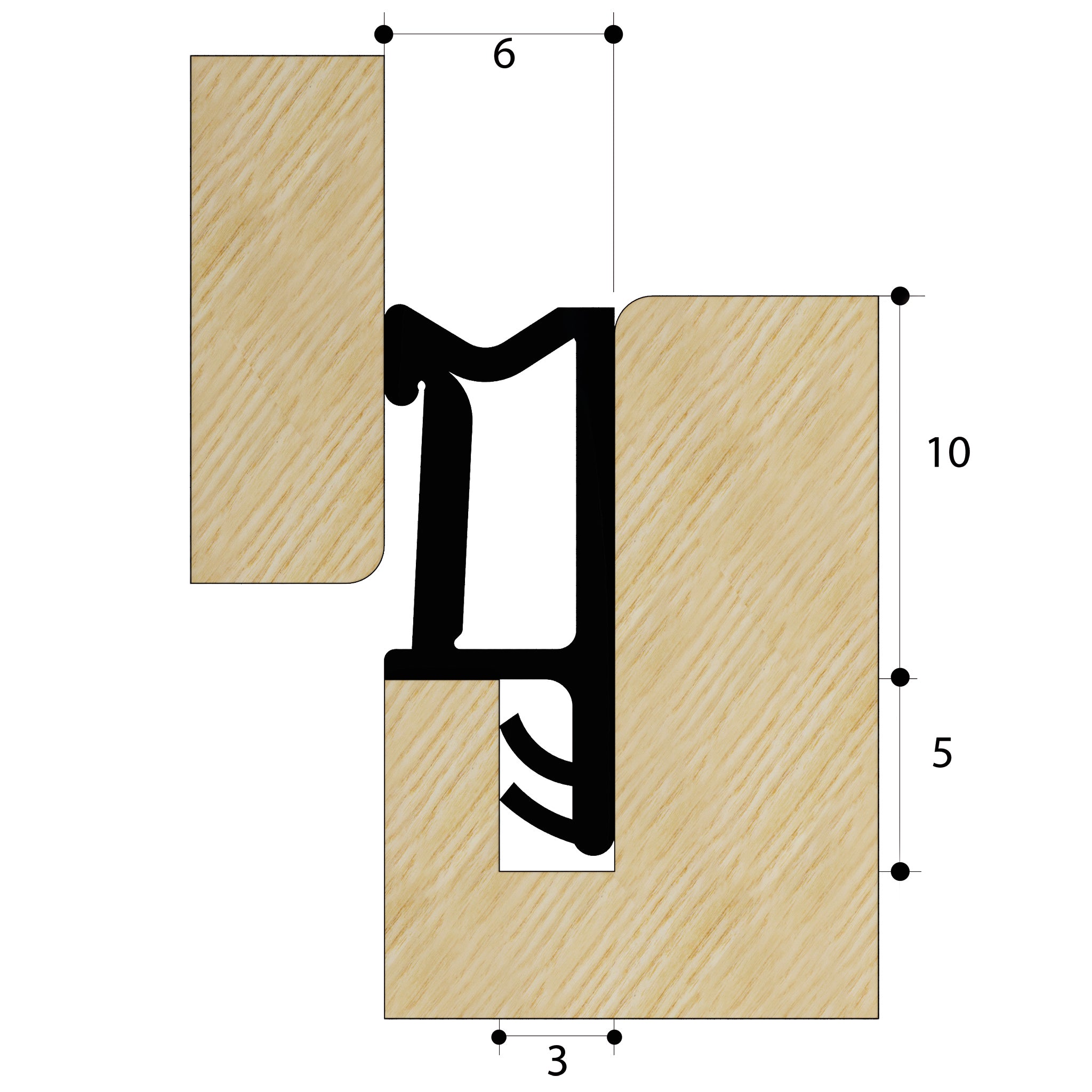 Tilt & Turn Compression Weatherseal | SP103A