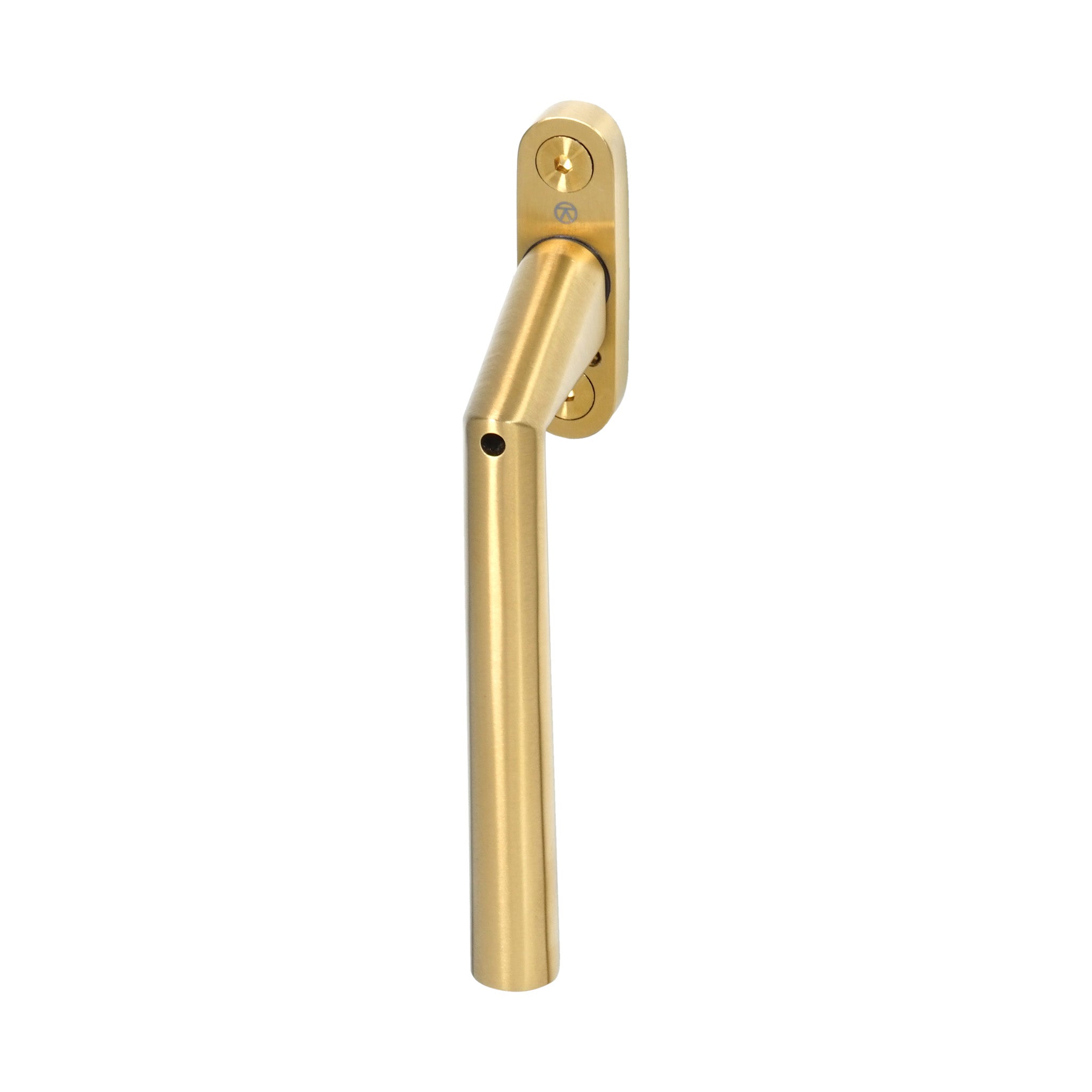 Inline Angled Window Espagnolette Handle | PVD Stainless Satin Brass