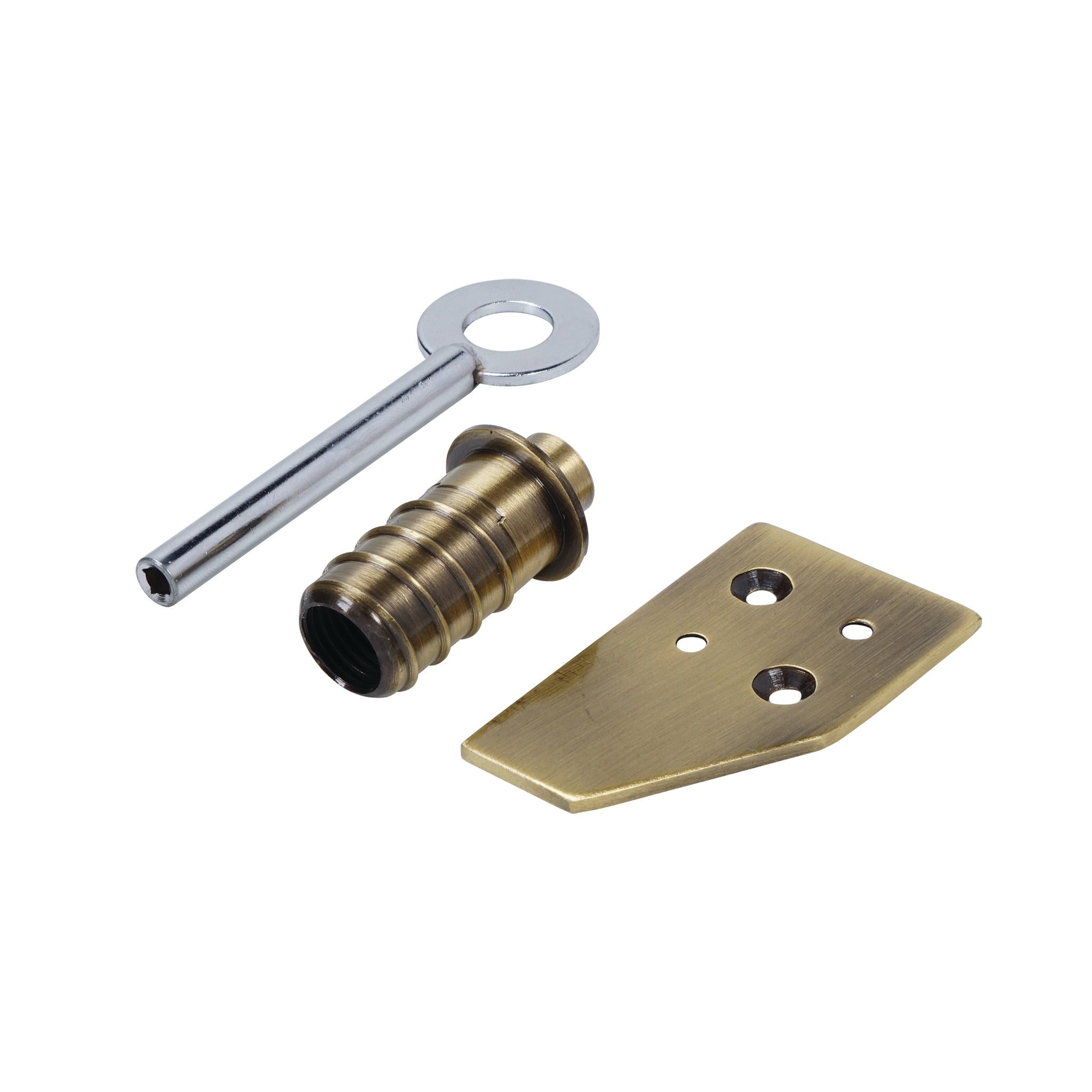 Flush Integral Round Sash Stop | Antique Brass
