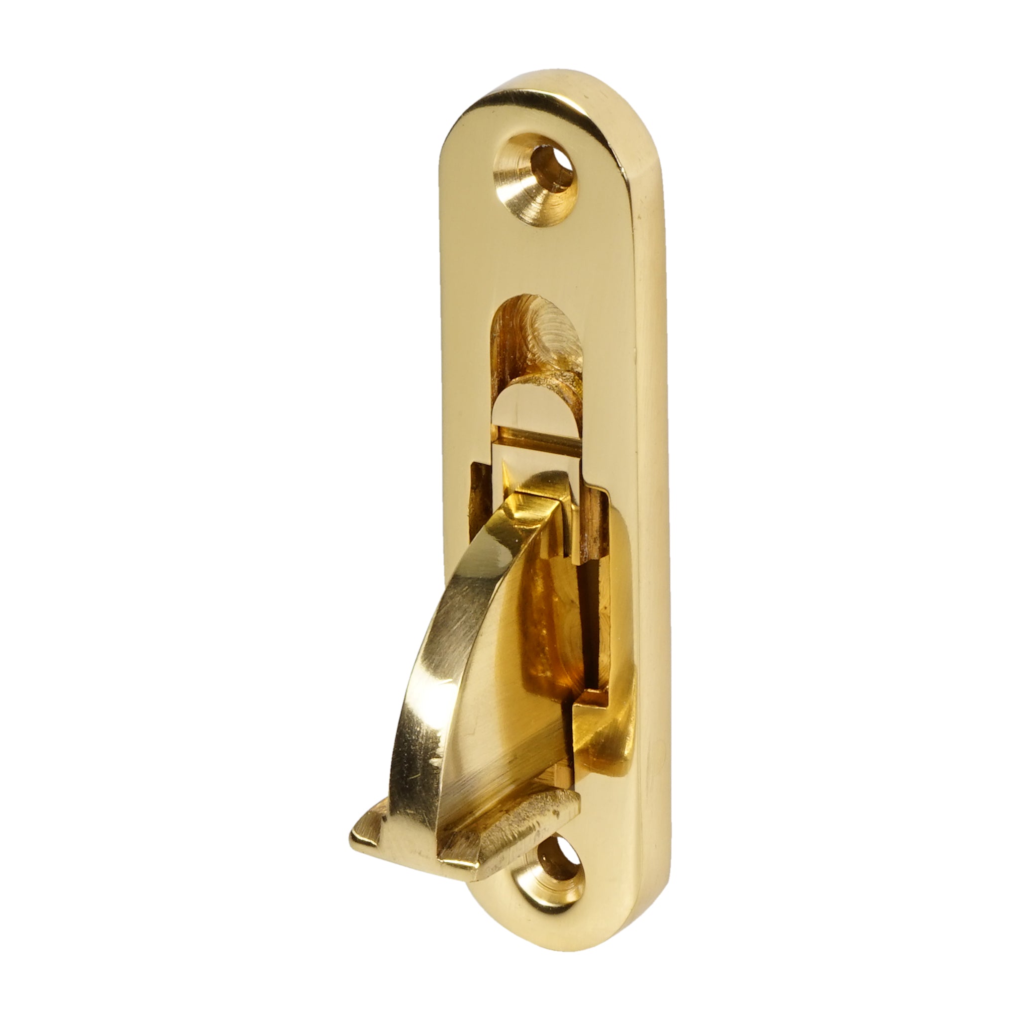 Weekes Sash Stop | Polished Brass