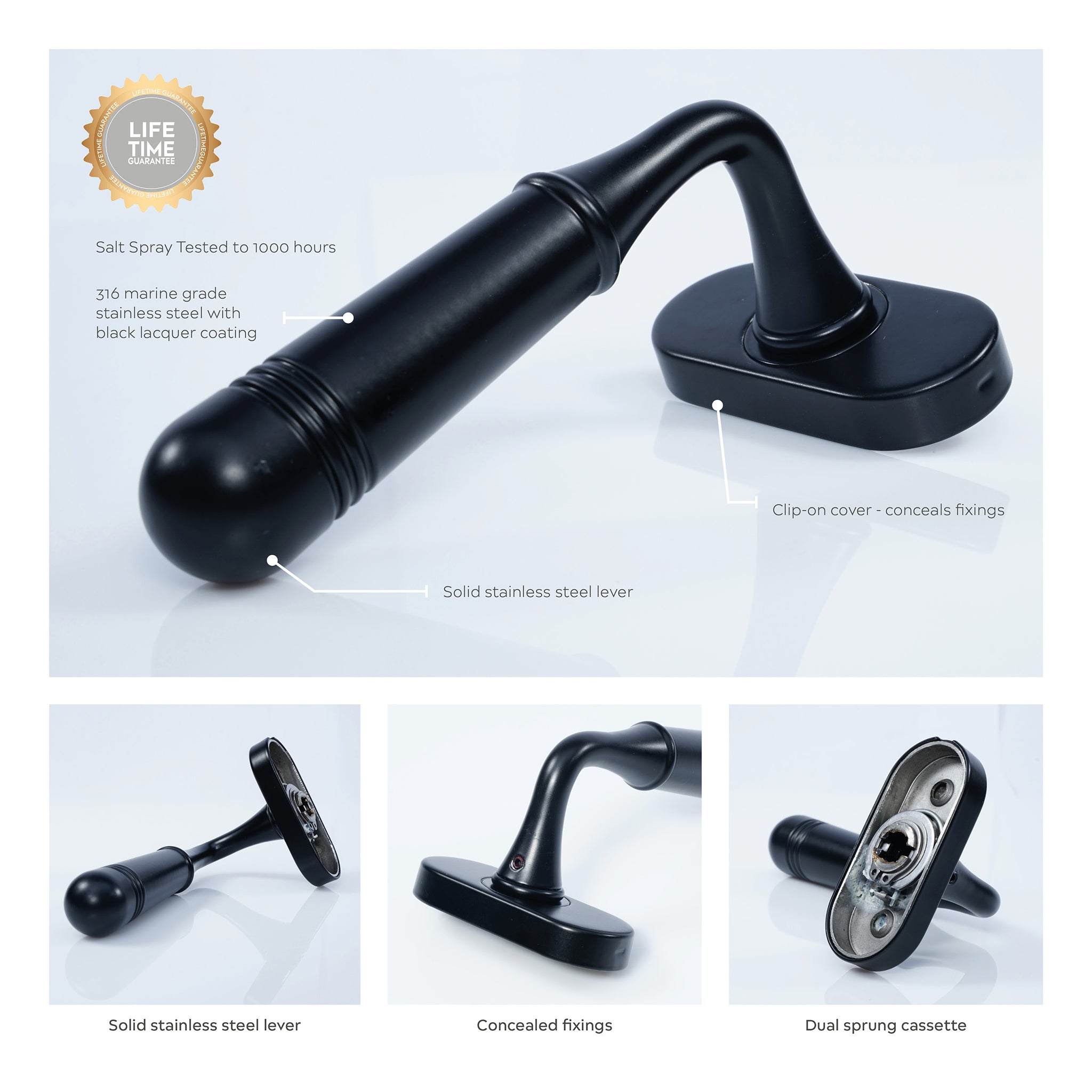 Opera Door Handle | Black
