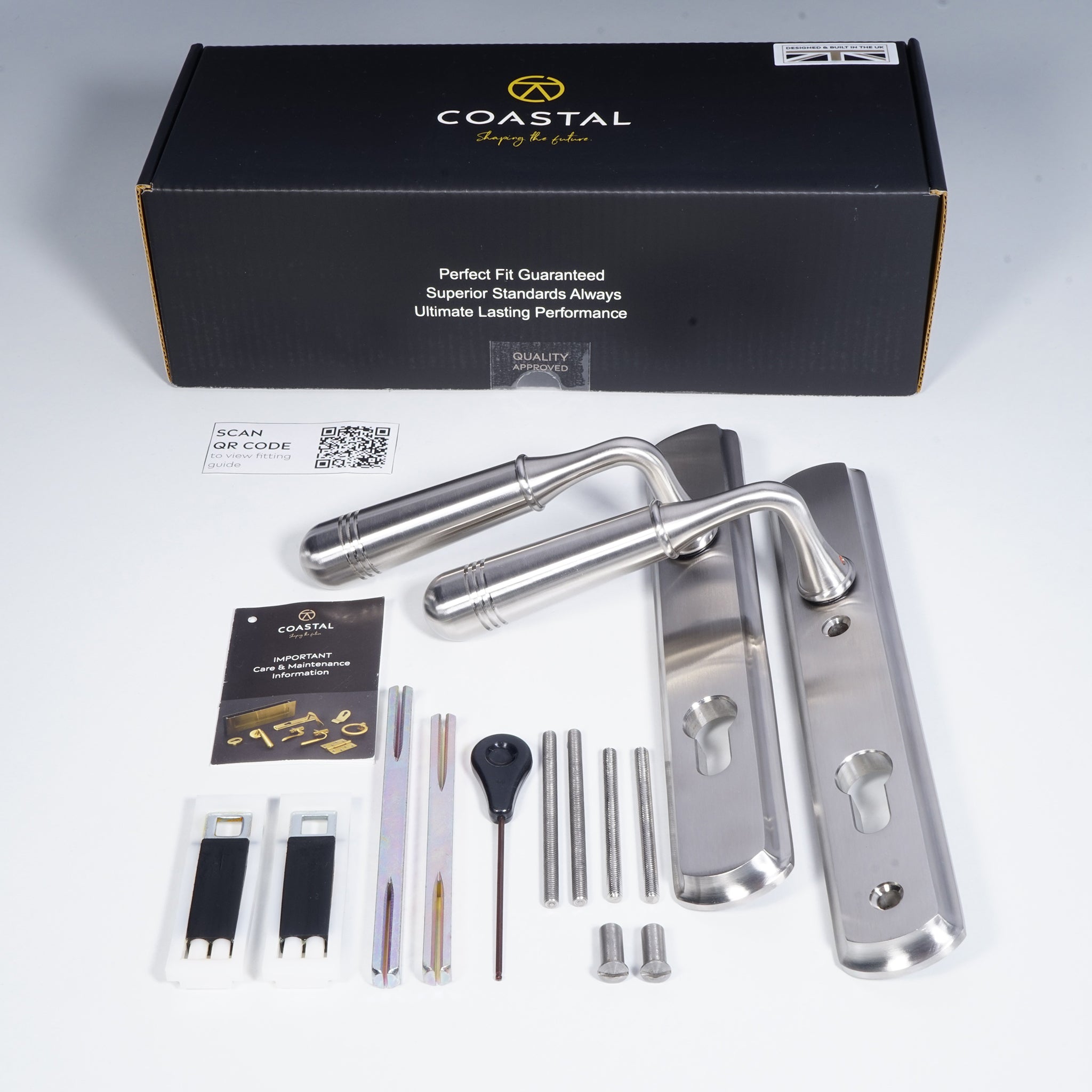 Opera Lever on 092 Backplate | Satin Stainless Steel