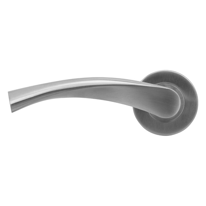 WH900 BLU 316 Stainless Steel Wing Lever Door Handle on Round Rose