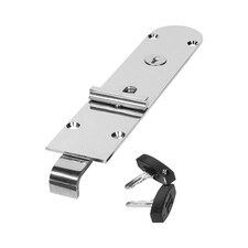 locking flush bolt in chrome finish
