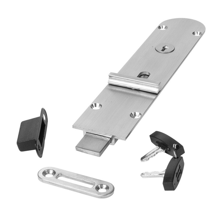 Satin finish flush bolt